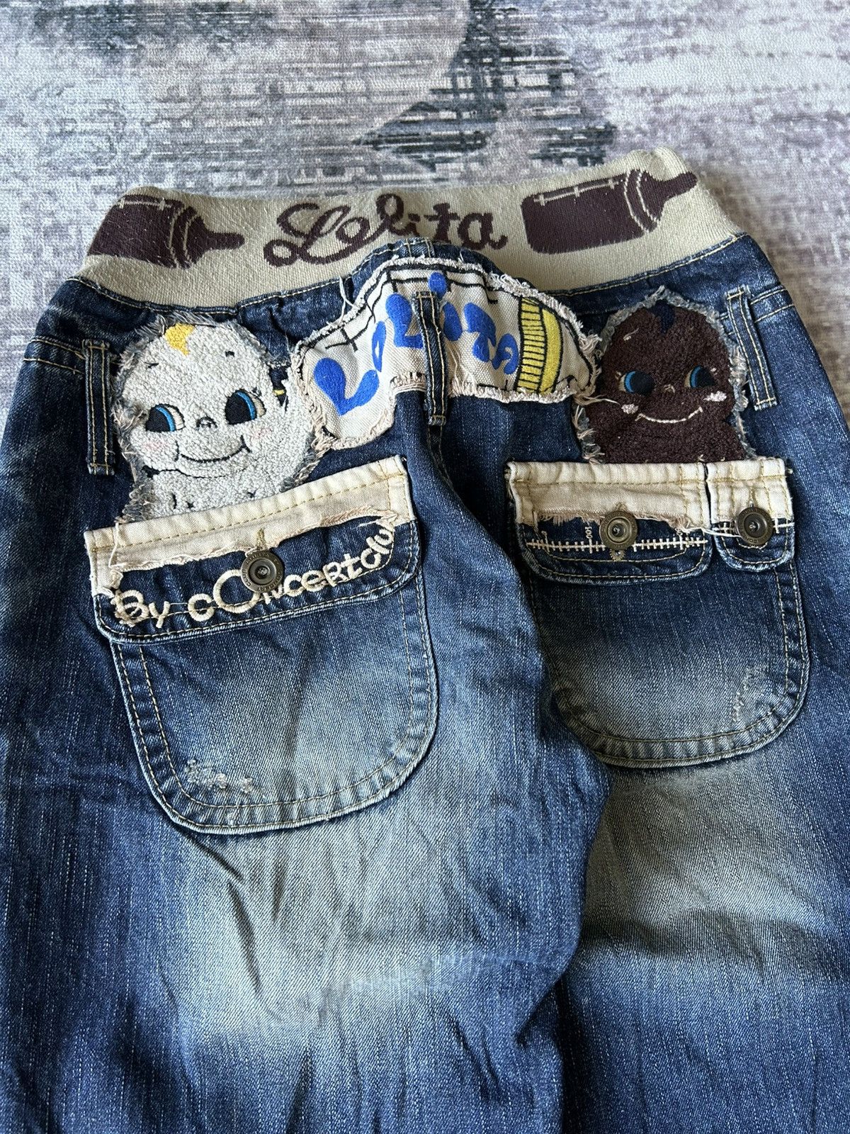 If Six Was Nine Lolita Cute Baby Jeans Size US 27 - 9 Thumbnail