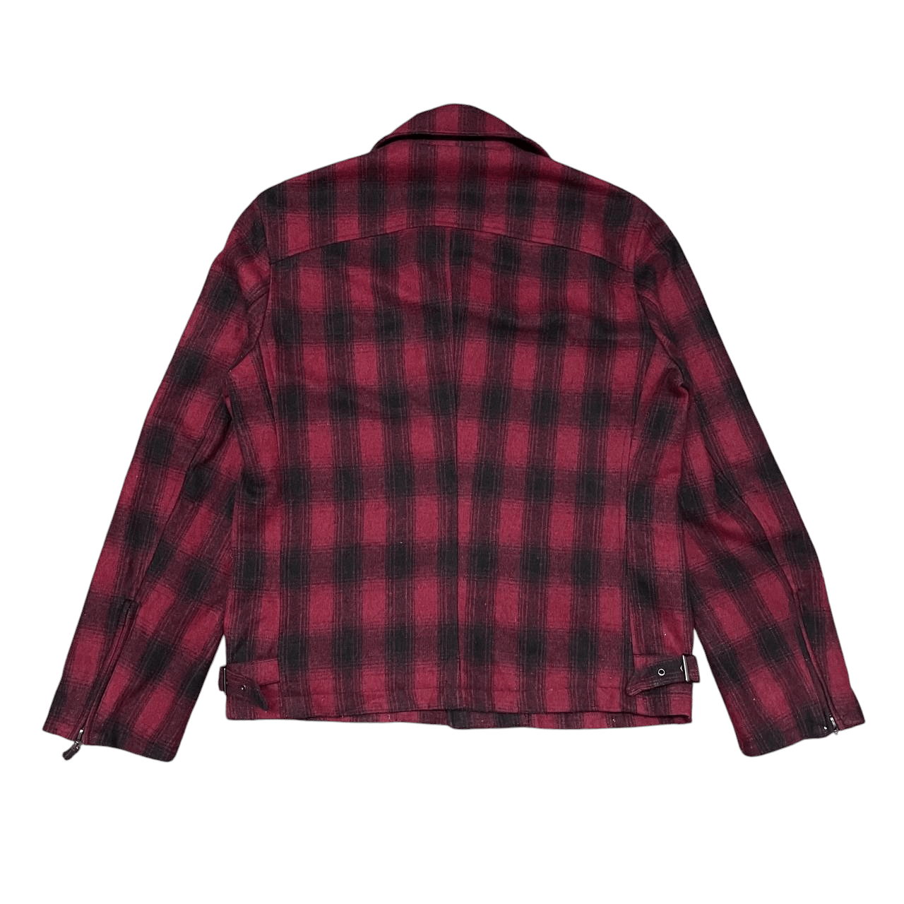 Japanese Brand Vintage Roushatte Shadow Plaid Wool Rider Jacket Size US M / EU 48-50 / 2 - 10 Thumbnail
