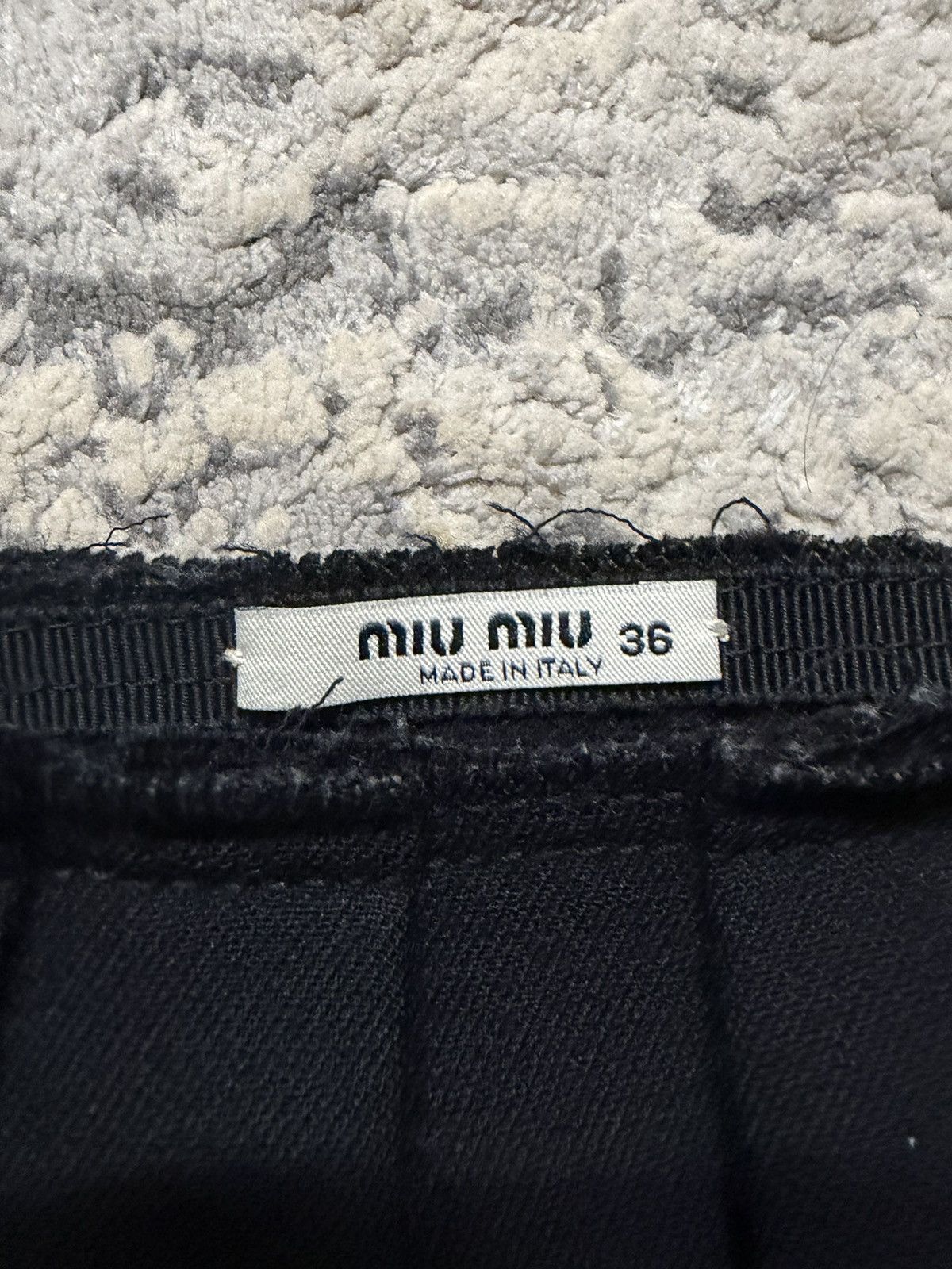 Miu Miu Miu Miu Black Wool Snap Button Skirt Size 25" / US 0 / IT 36 - 2 Thumbnail