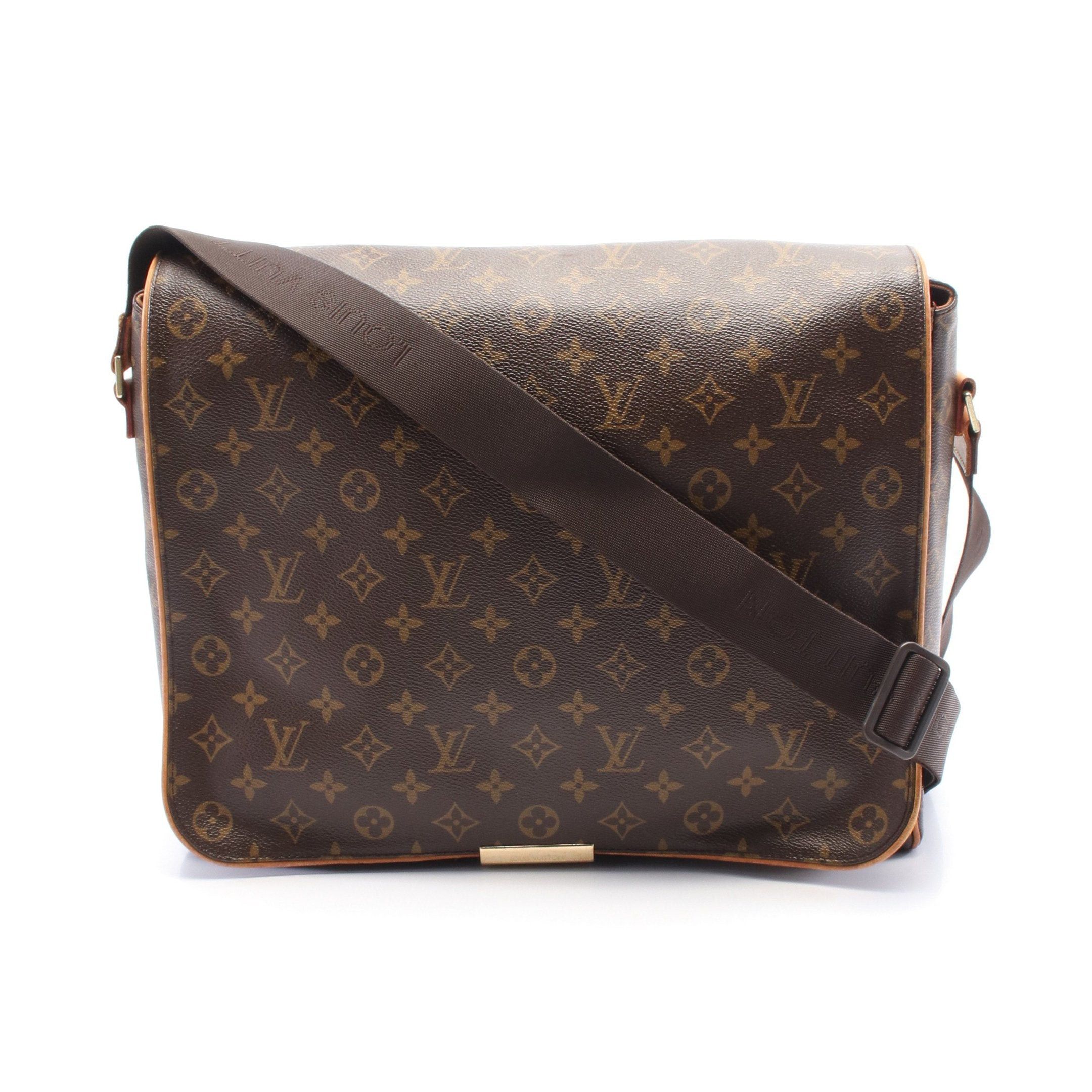 Louis Vuitton Aves Monogram Shoulder Bag Leather Brown