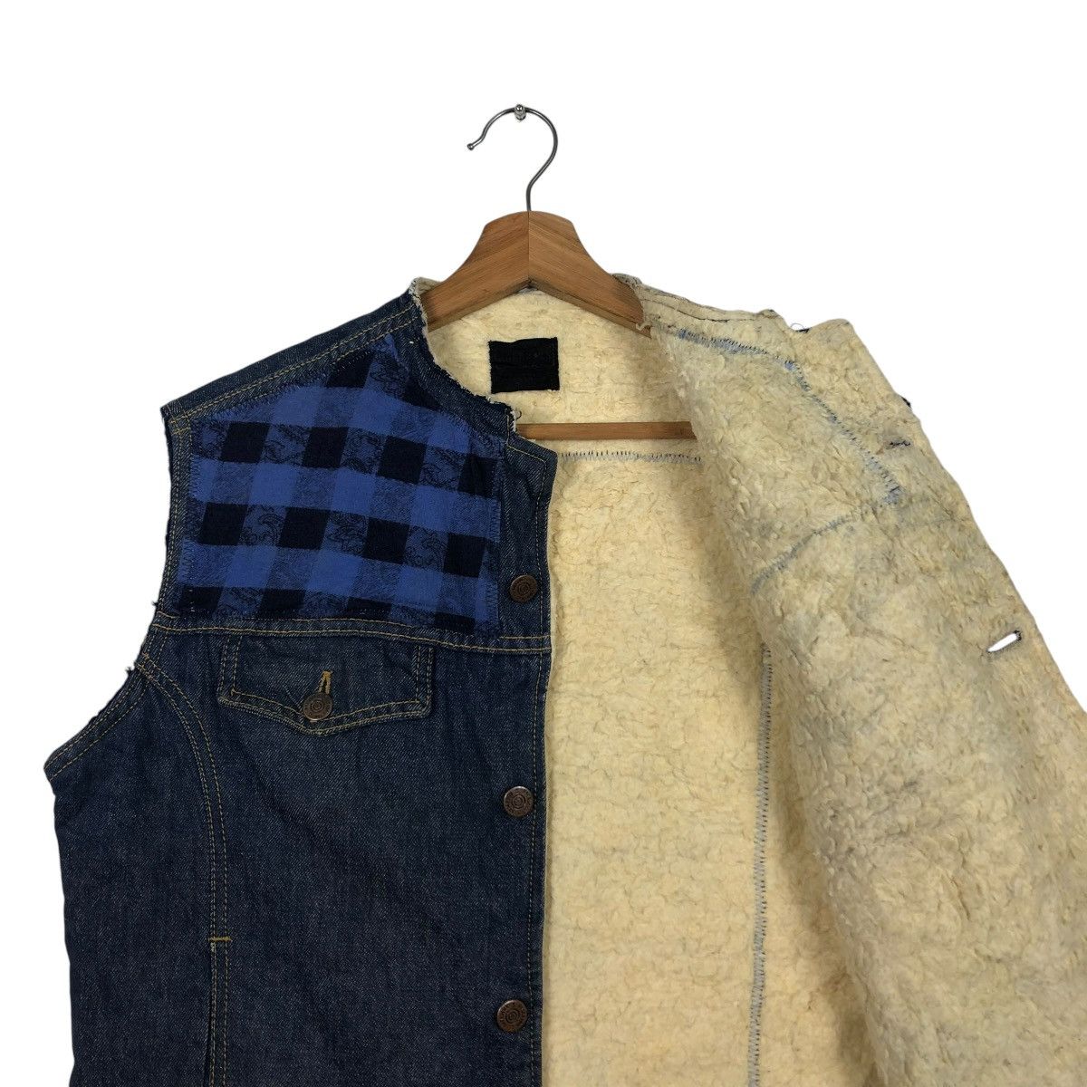 Vintage 🔥VINTAGE DENIM CHORE VEST JACKET ROEBUCKS ISSEY MIYAKE Size US M / EU 48-50 / 2 - 14 Thumbnail