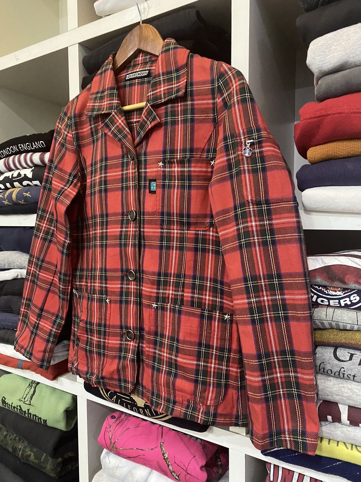 Japanese Brand × Vintage Super Lovers Tartan Jacket Size US M / EU 48-50 / 2 - 3 Thumbnail