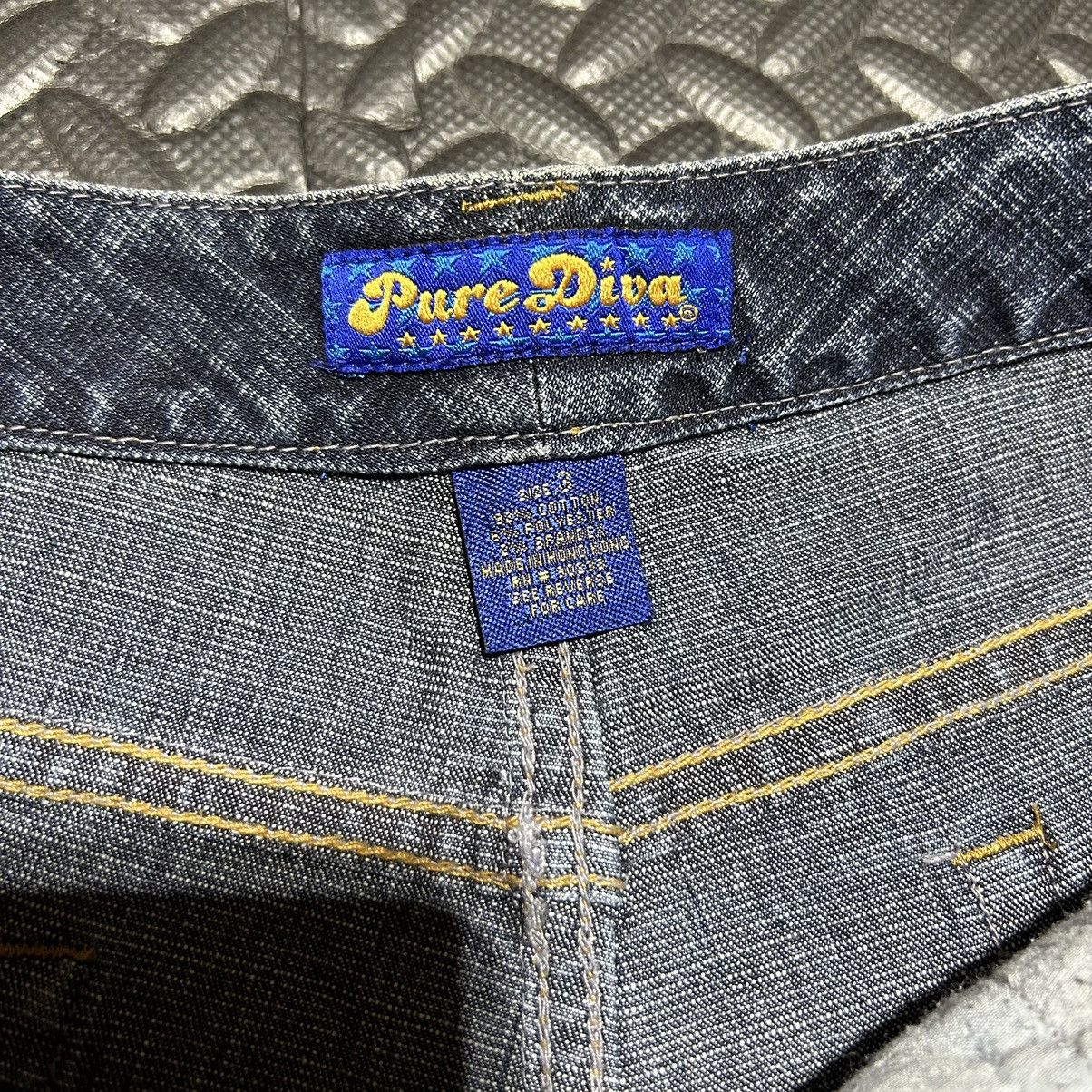 Designer × Vintage Pure Diva Jeans Straight Leg Low Rise Women’s Size 3 Juniors Size 26" / US 2 / IT 38 - 3 Thumbnail