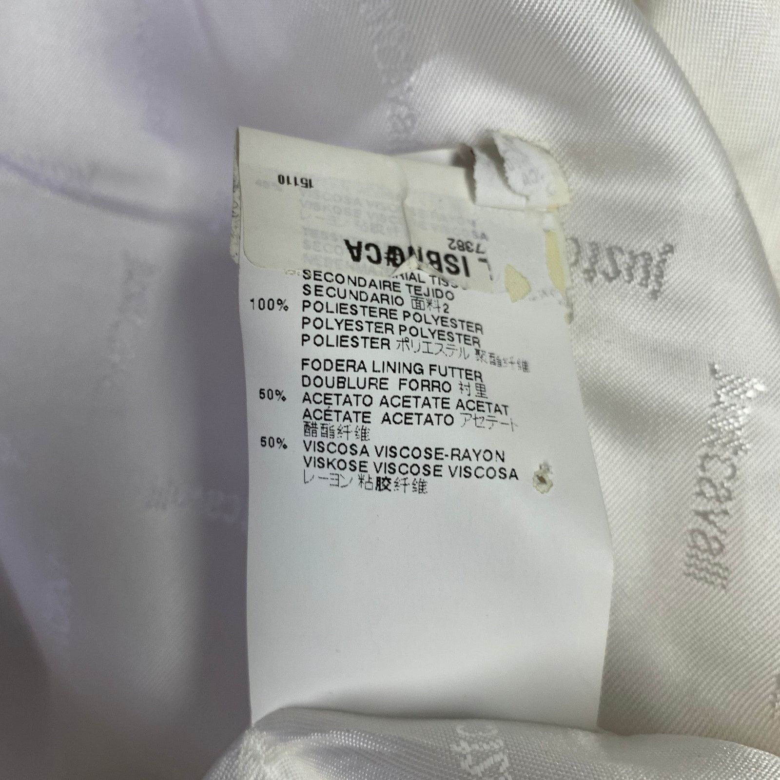 Just Cavalli Size 38 White Beige Sequined Peak Lapel Sport Coat Size 38R - 11 Thumbnail