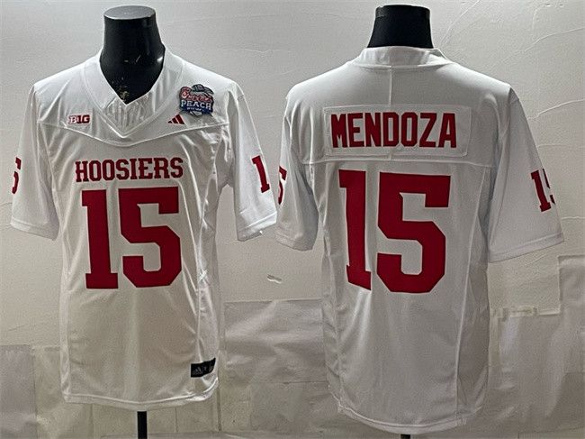 Other Men's Indiana Hoosiers #15 Fernando Mendoza White Jersey Size US L / EU 52-54 / 3 - 1 Thumbnail