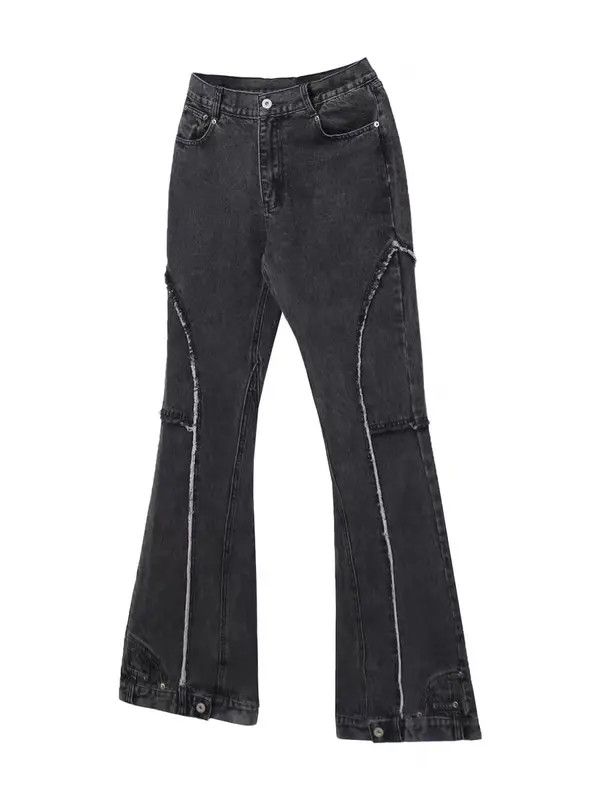 Jean Vintage raw edge washed distressed micro-flared jeans Size US 33 - 5 Thumbnail