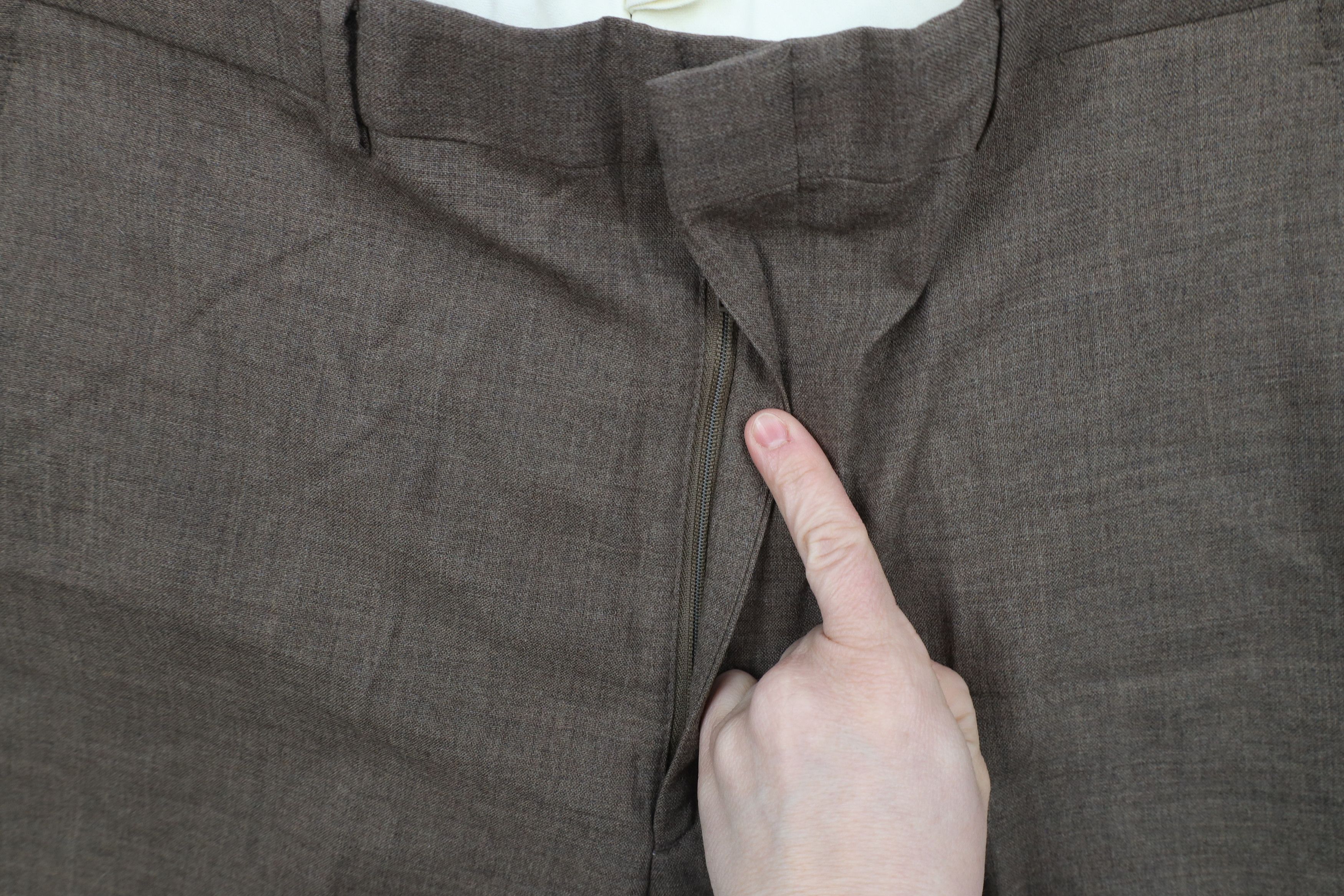 Lands' End × Vintage Vintage 90s Lands End Wide Leg Chino Pants Heather Brown USA Size US 34 / EU 50 - 5 Thumbnail