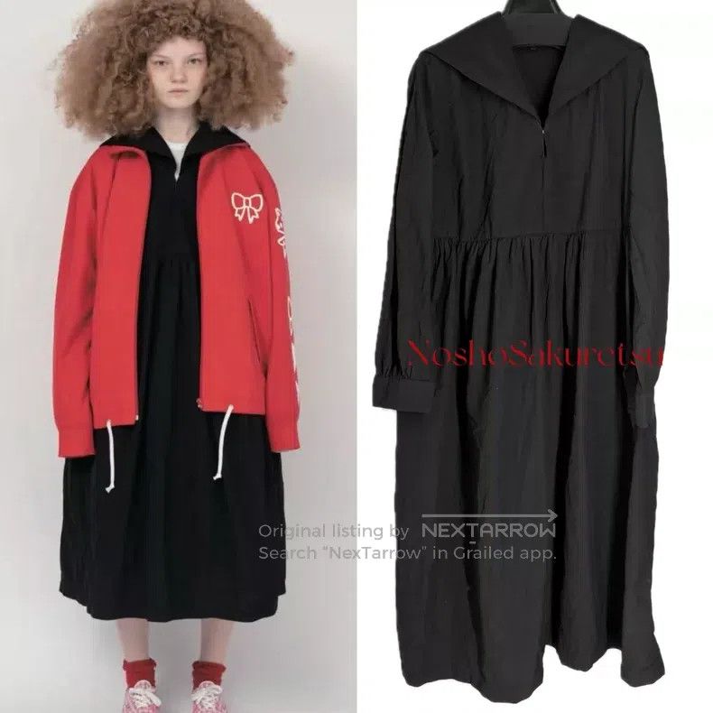 Comme des Garcons Comme Des Garcons Navy Collar Sailor Dress Size S / US 4 / IT 40 - 1 Thumbnail