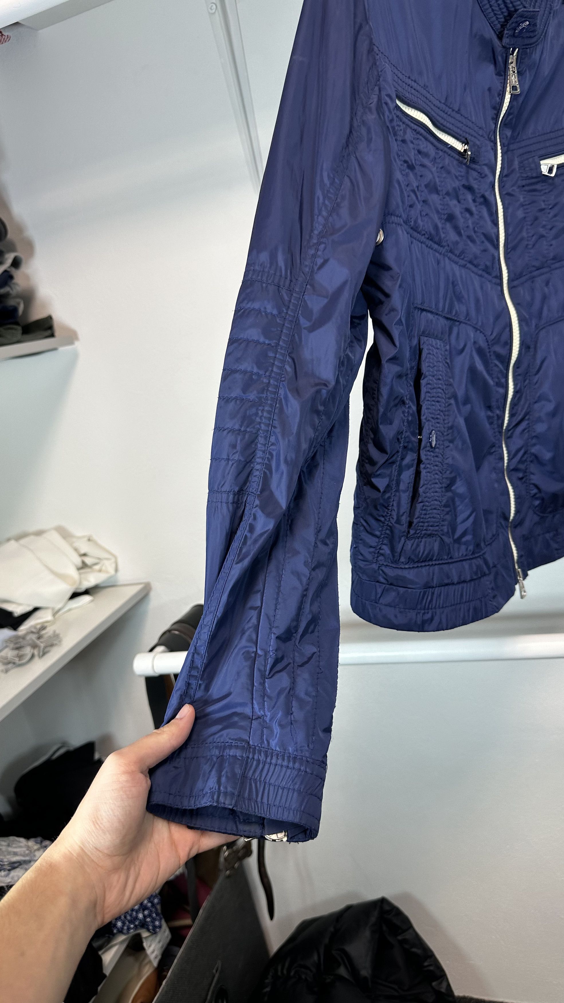 Moncler MONCLER THYM Blue Nylon Casual Windbreaker Bomber Jacket Size US L / EU 52-54 / 3 - 5 Thumbnail