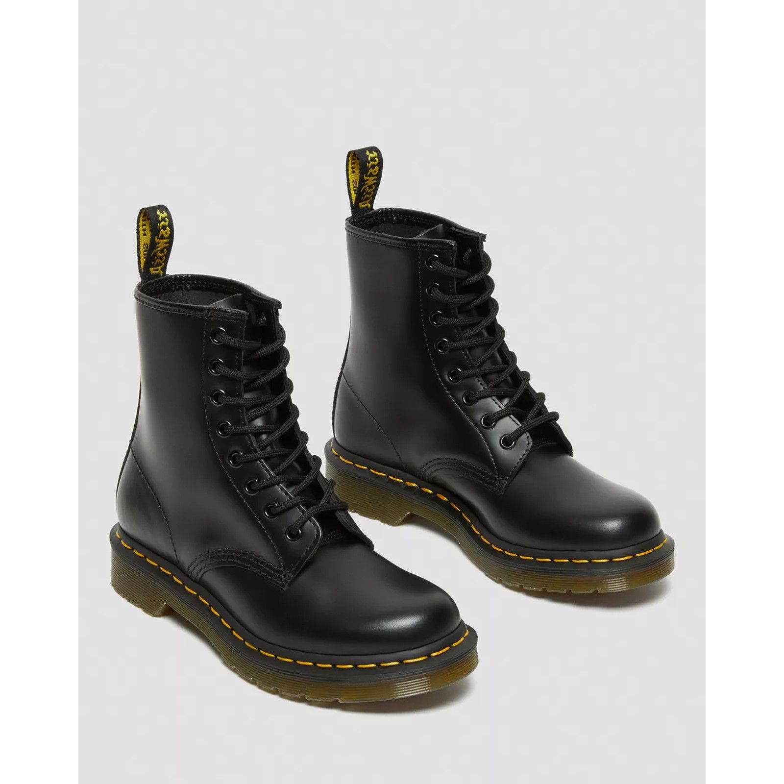 Dr. Martens Dr. Martens 1460W Womens 7 Black Smooth Leather 8 Eye Boots Size US 7 / IT 37 - 2 Thumbnail