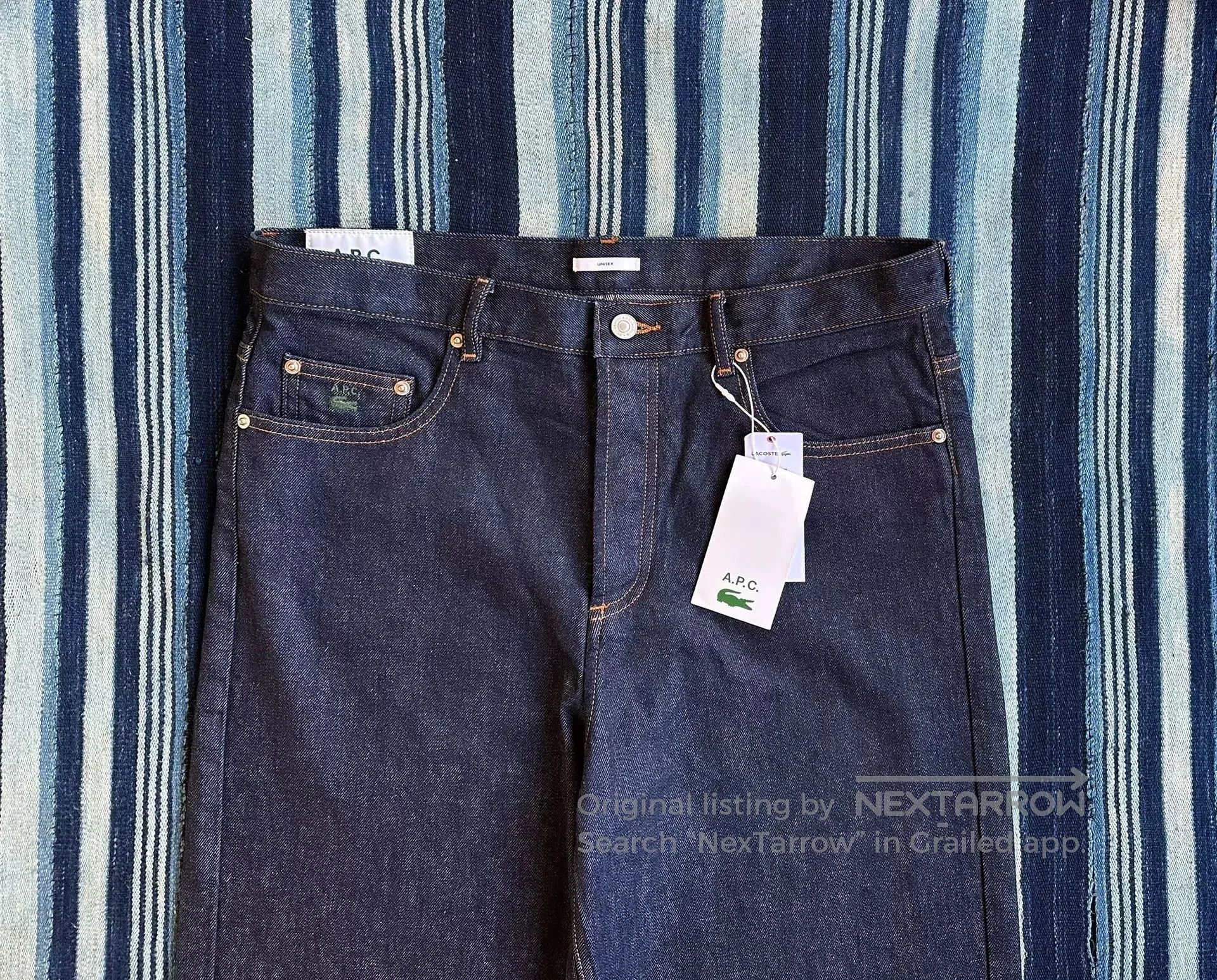 A.P.C. A.P.C X Lacoste Standard Indigo Denim Pants. Size US 32 / EU 48 - 3 Thumbnail