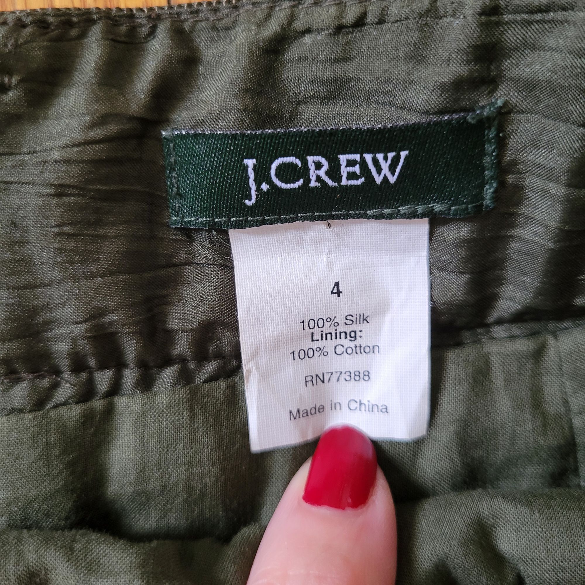 J.Crew J Crew 4 Green Tiered Ruffle Silk Skirt Size 4 HABOTAI Crink Size 27" / US 4 / IT 40 - 3 Thumbnail