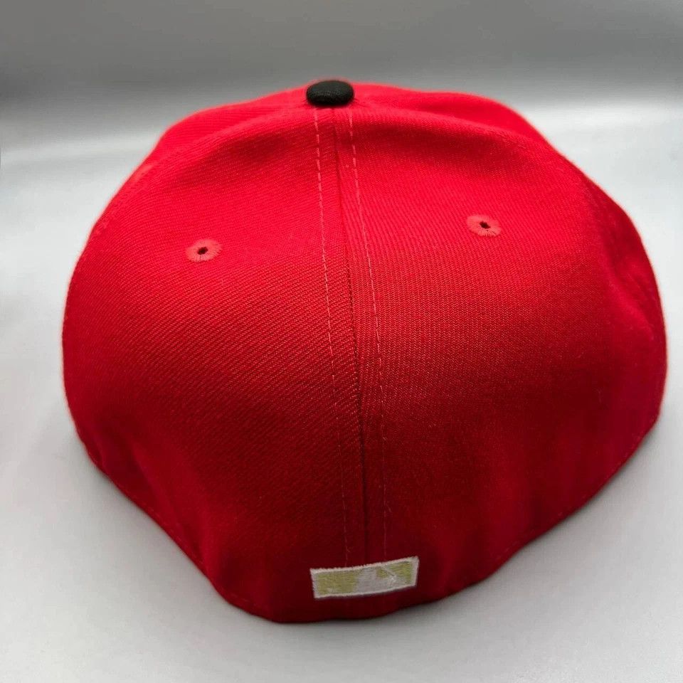 New Era San Francisco Giants Hat Men 7 5/8 Red Yellow MLB Fitted Cap Size ONE SIZE - 5 Thumbnail