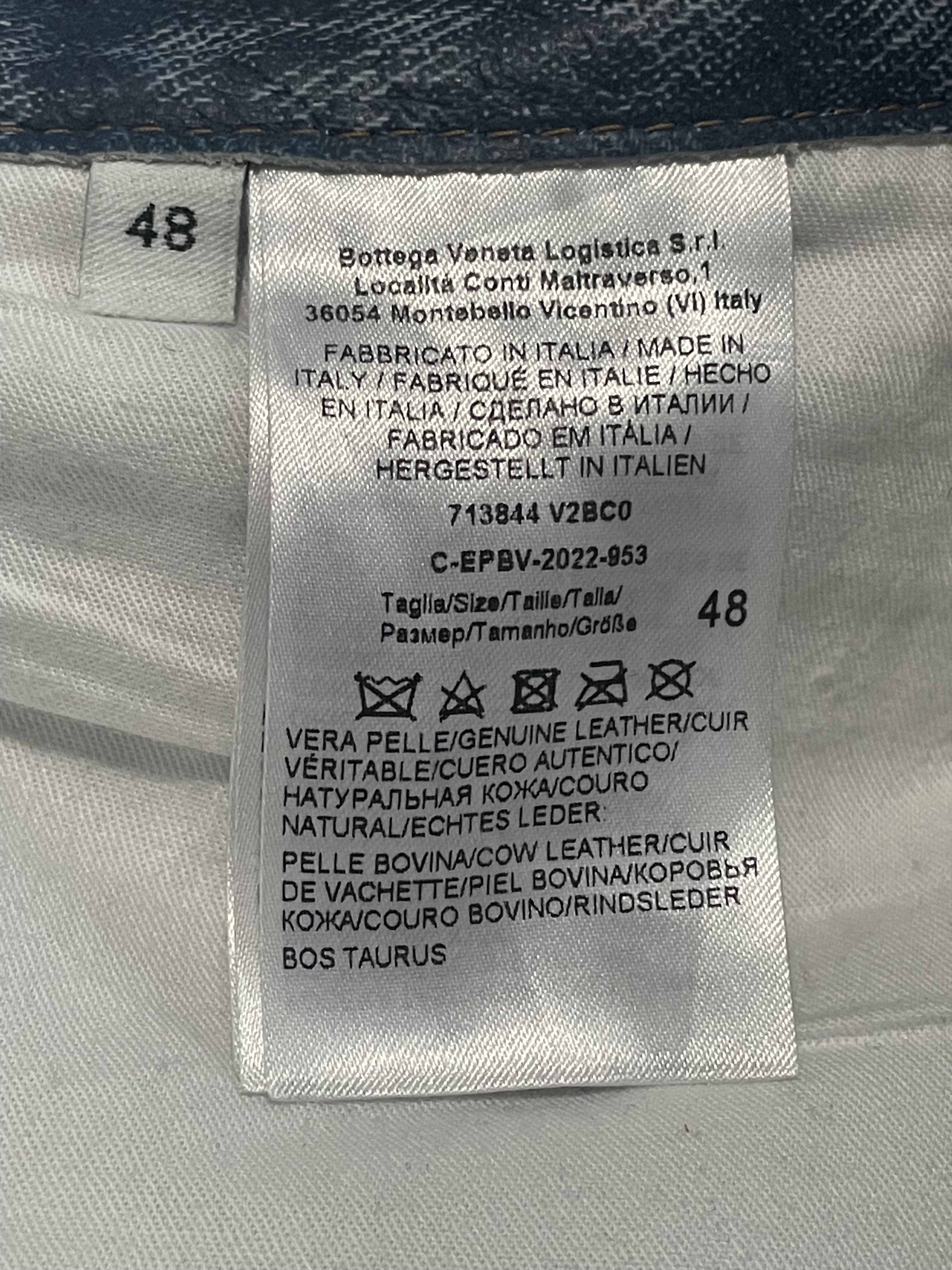 Bottega Veneta Denim-printed wide-leg leather pants Size US 32 / EU 48 - 2 Thumbnail