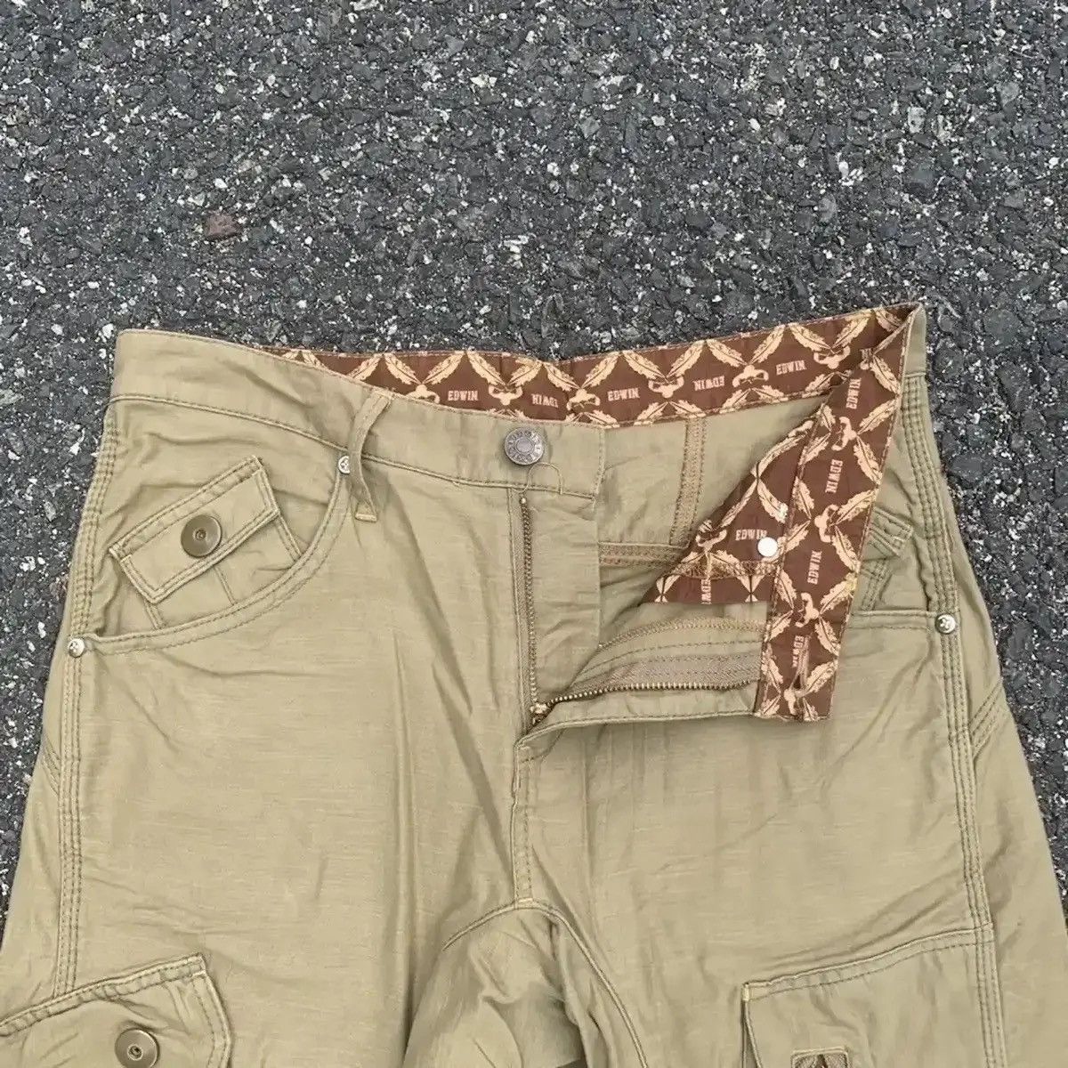 Beauty Beast Vintage EDWIN Multi Pocket Banana Legs Cargo Tactical Pants Size US 32 / EU 48 - 6 Thumbnail