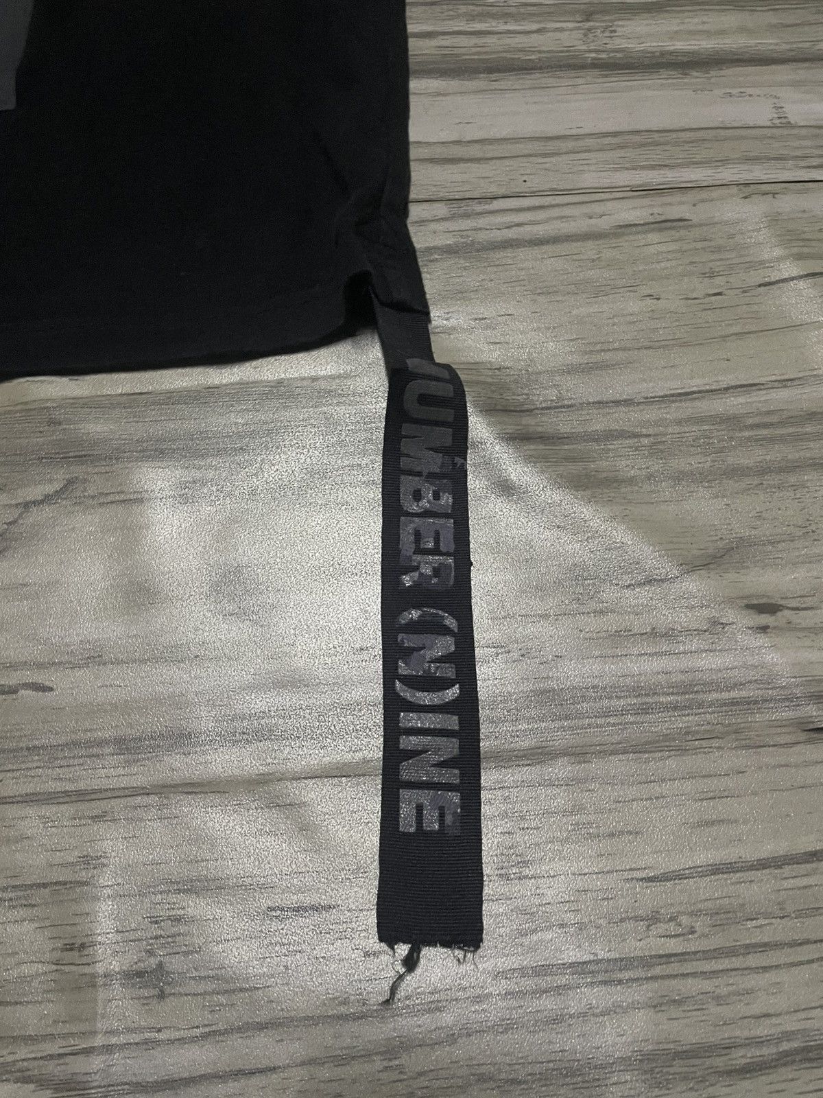 Number (N)ine Number (N)ine Black Logo Tee w/ Strap tshirt Size US L / EU 52-54 / 3 - 9 Thumbnail