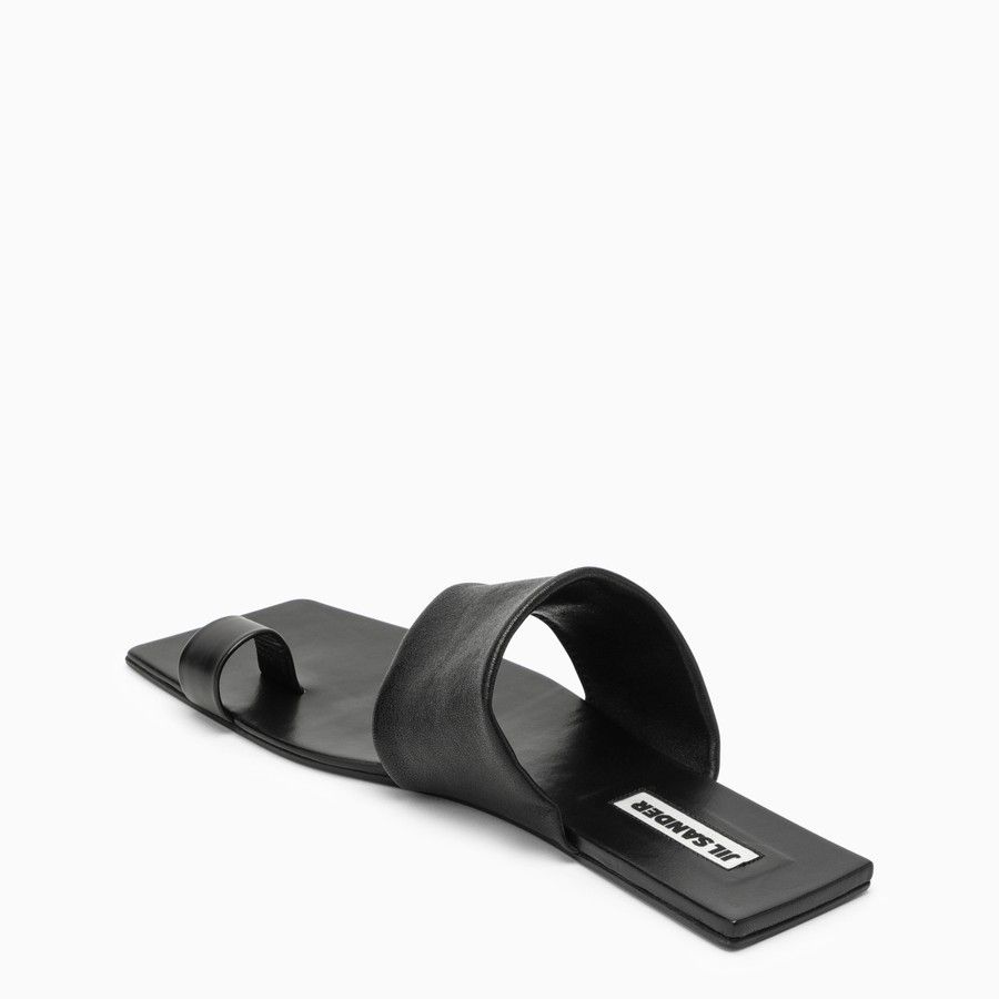 Jil Sander o1d2blof0824 Leather Low Slip Ons in Black Size US 10 / IT 40 - 4 Thumbnail