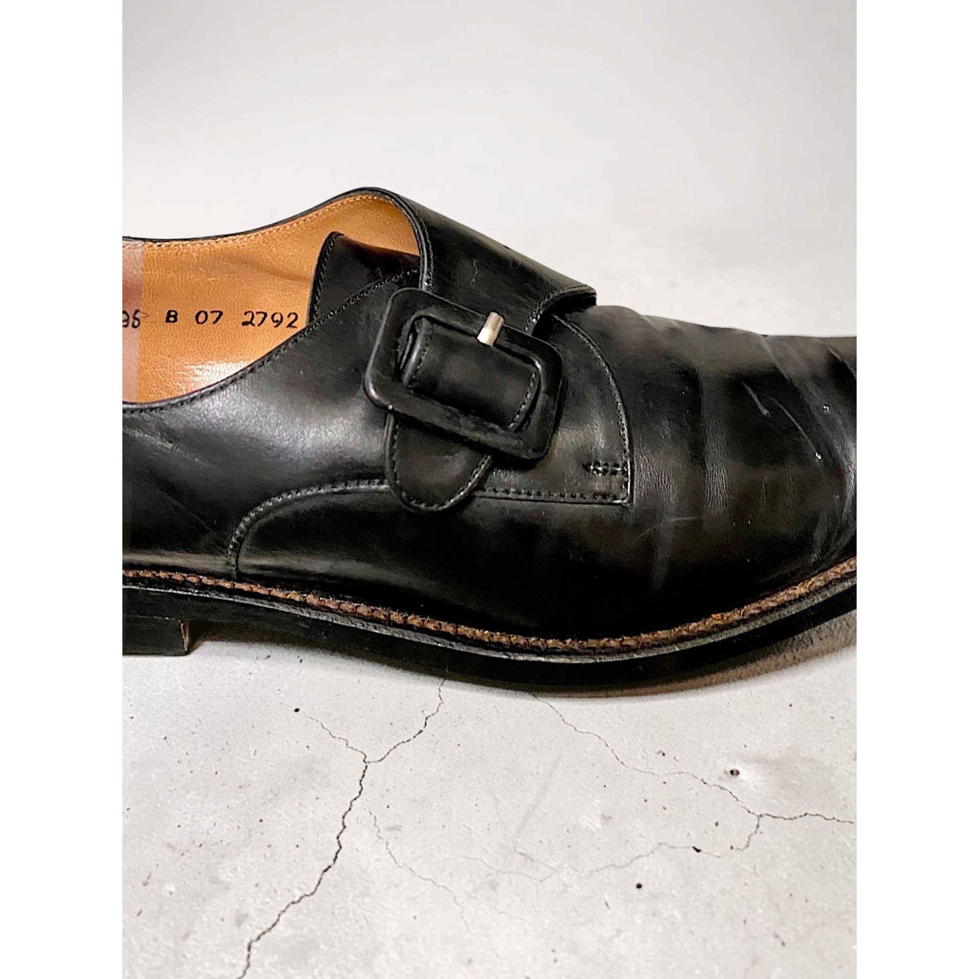 Robert Clergerie Vintage Robert Clergerie Black Leather Monk Strap Shoes, 7 Size US 7 / IT 37 - 10 Thumbnail