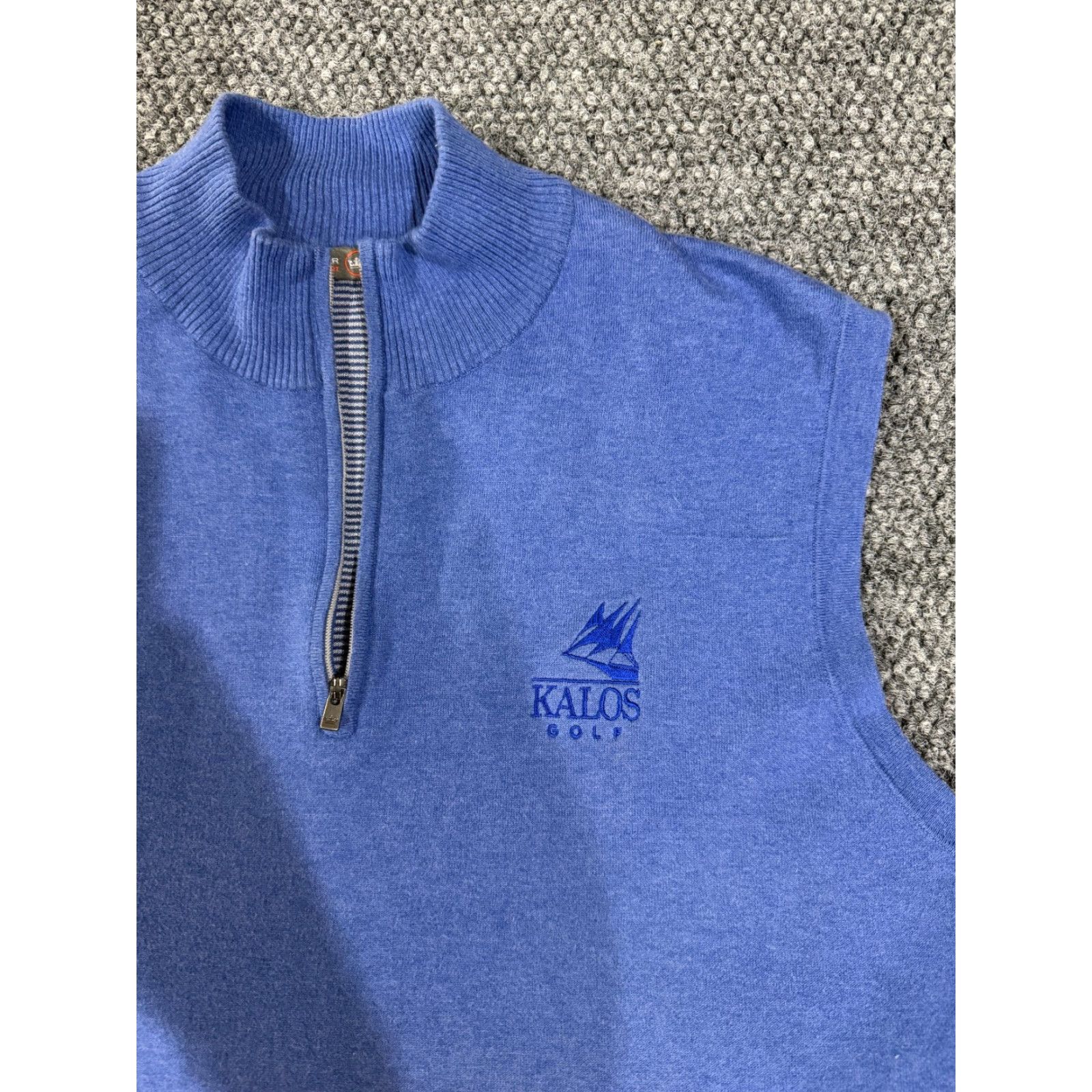 Peter Millar Peter Millar Crown Sport Sweater Vest Mens Large Blue 1/4 Zip Golf Logo Vest Size US L / EU 52-54 / 3 - 5 Thumbnail