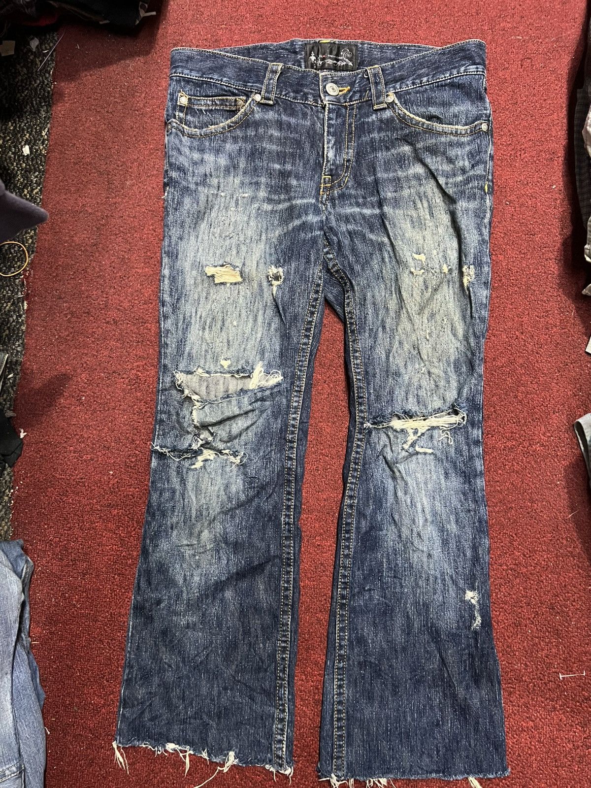 Japanese Brand Kyoji maruyama denim jeans zipper japan vintage Size US 33 - 1 Thumbnail