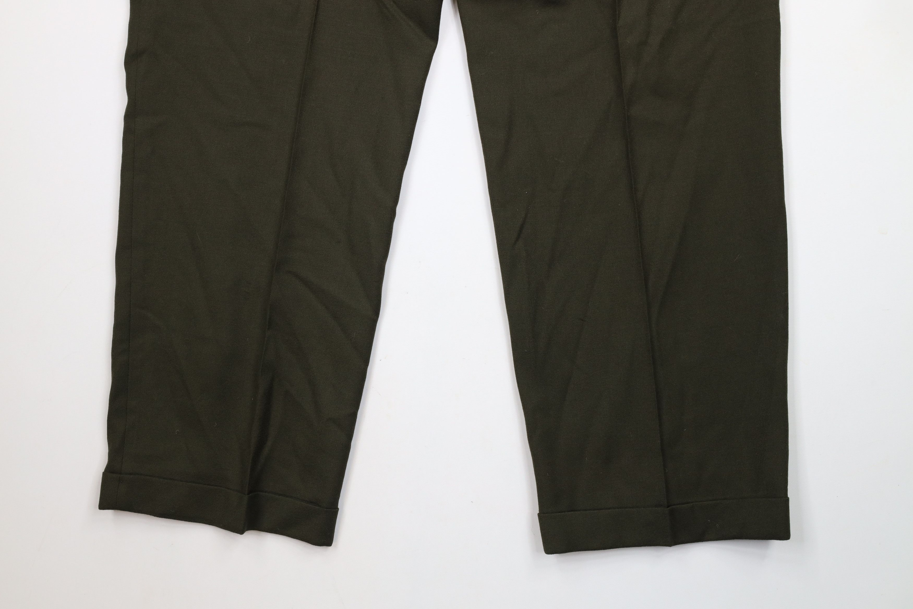 Vintage Vintage 90s Streetwear Cuffed Wide Leg Chino Pants Green Size US 36 / EU 52 - 12 Thumbnail