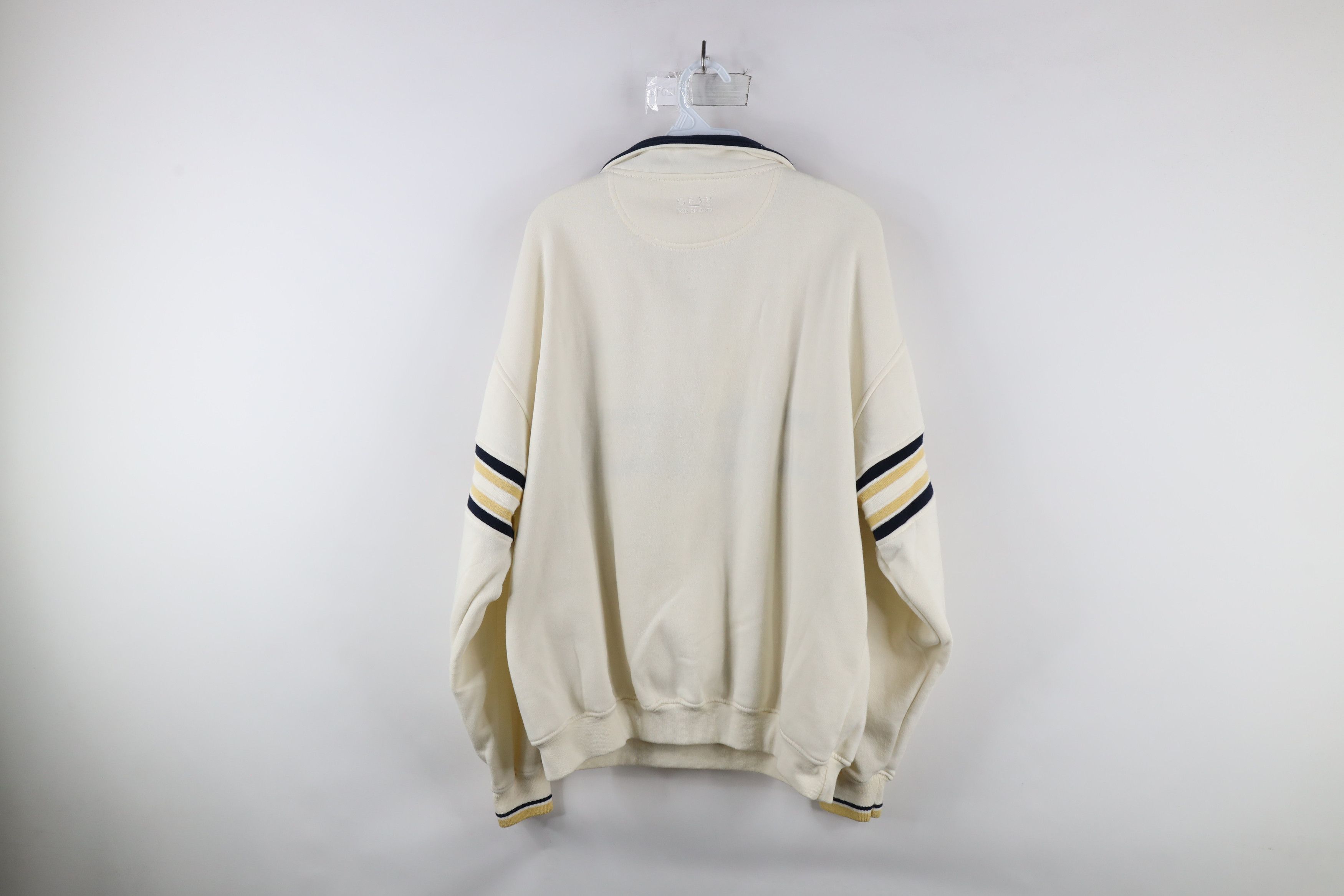Vintage Vintage 90s Maumee Bay Half Zip Pullover Sweatshirt Cream Size US L / EU 52-54 / 3 - 11 Thumbnail