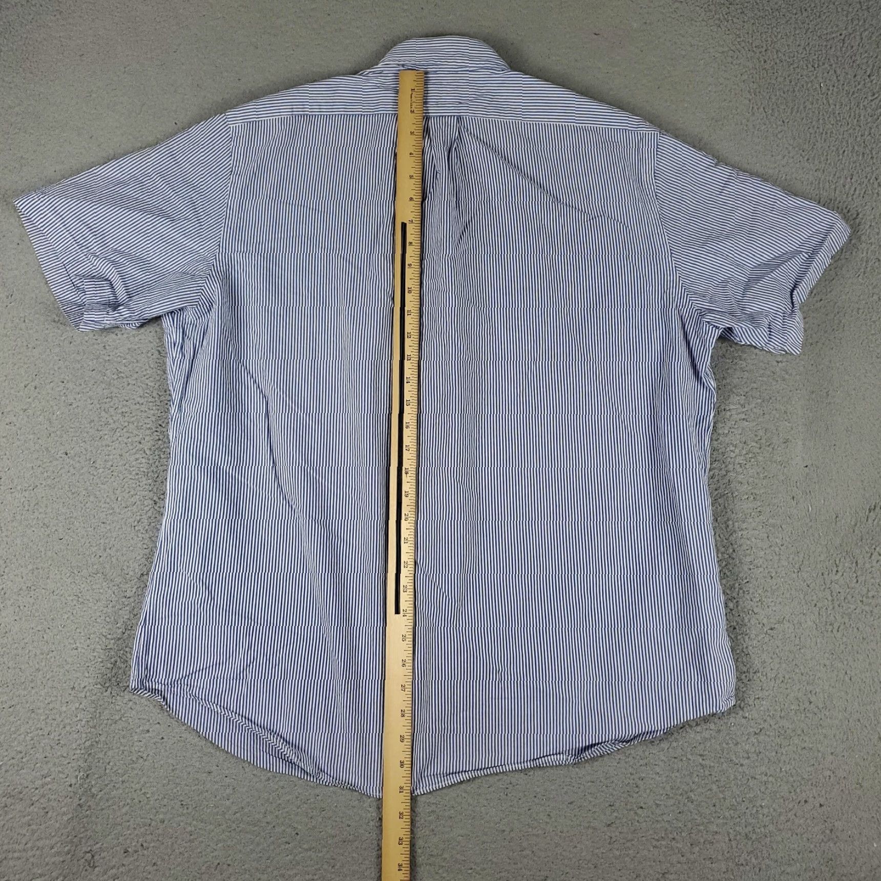 Ralph Lauren Ralph Lauren Men’s Short Sleeve Cotton Button-Up Shirt XL Blue White Striped Seersucker Classic Preppy Size US XL / EU 56 / 4 - 4 Thumbnail