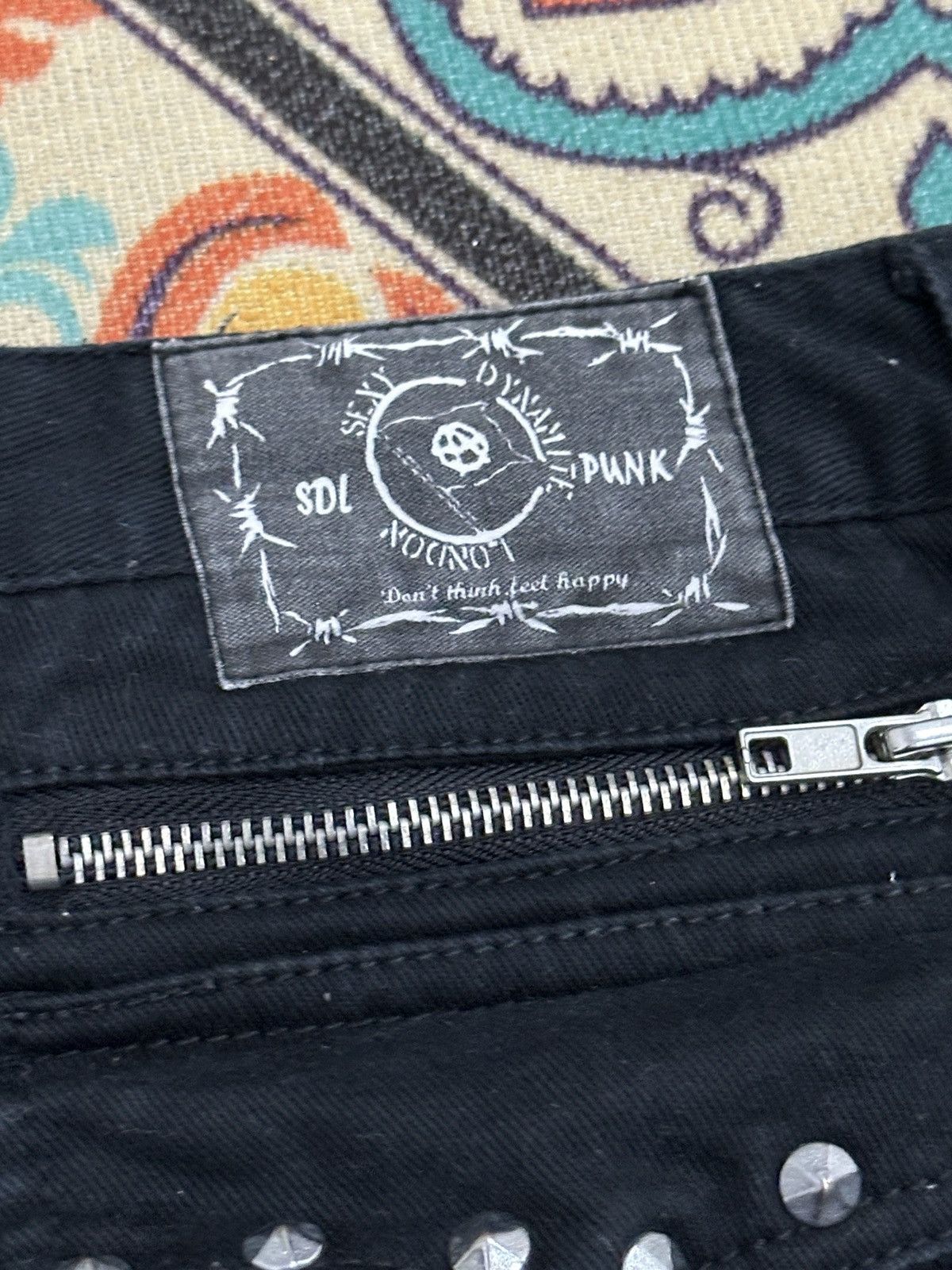 If Six Was Nine Vintage 90’s Sexy Dynamite London Zipper Studded Mini Skirt Size 27" / US 4 / IT 40 - 11 Thumbnail