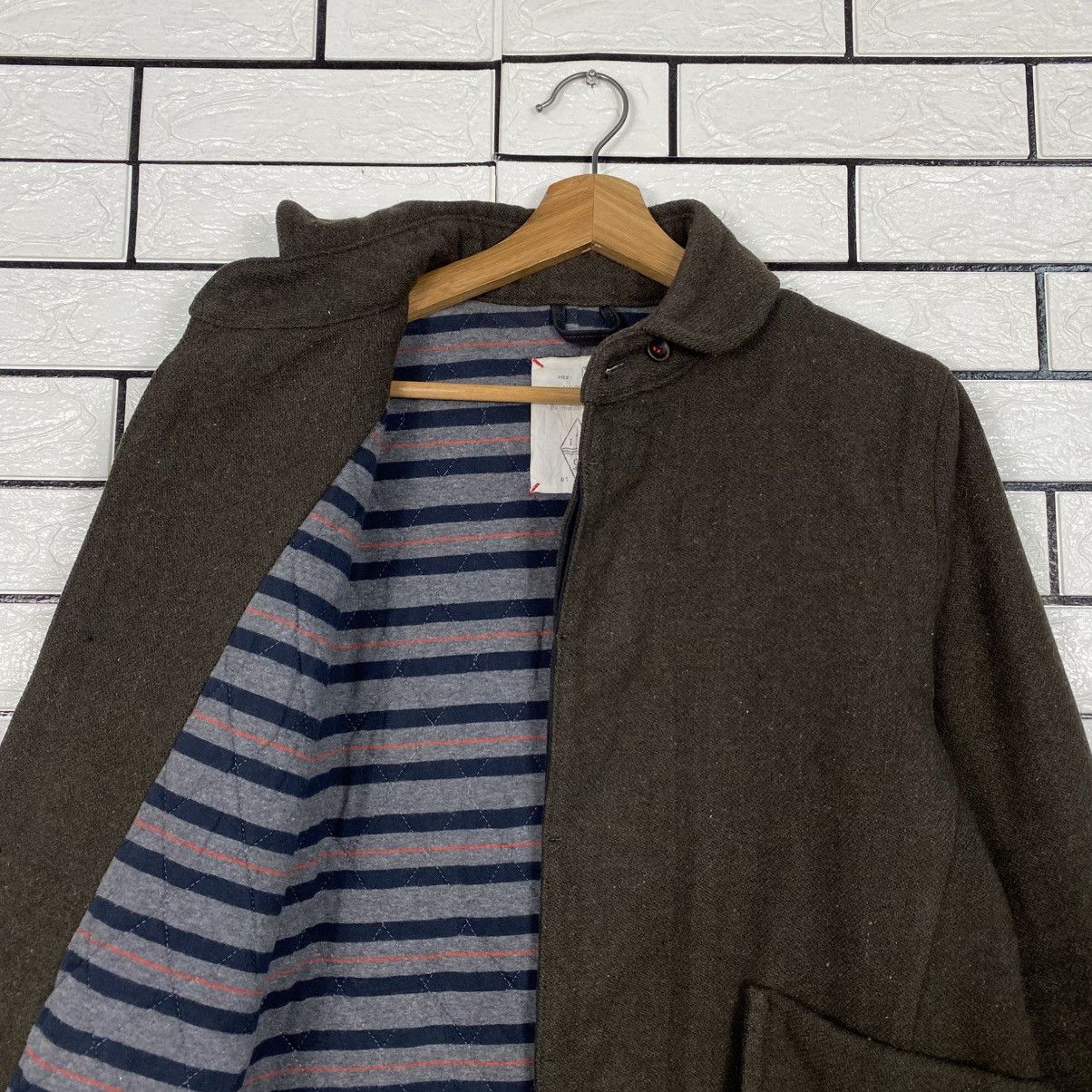 Kapital 📌Vintage Indigo Wool Button Jacket Navy A.F Striped Lining Size US M / EU 48-50 / 2 - 13 Thumbnail