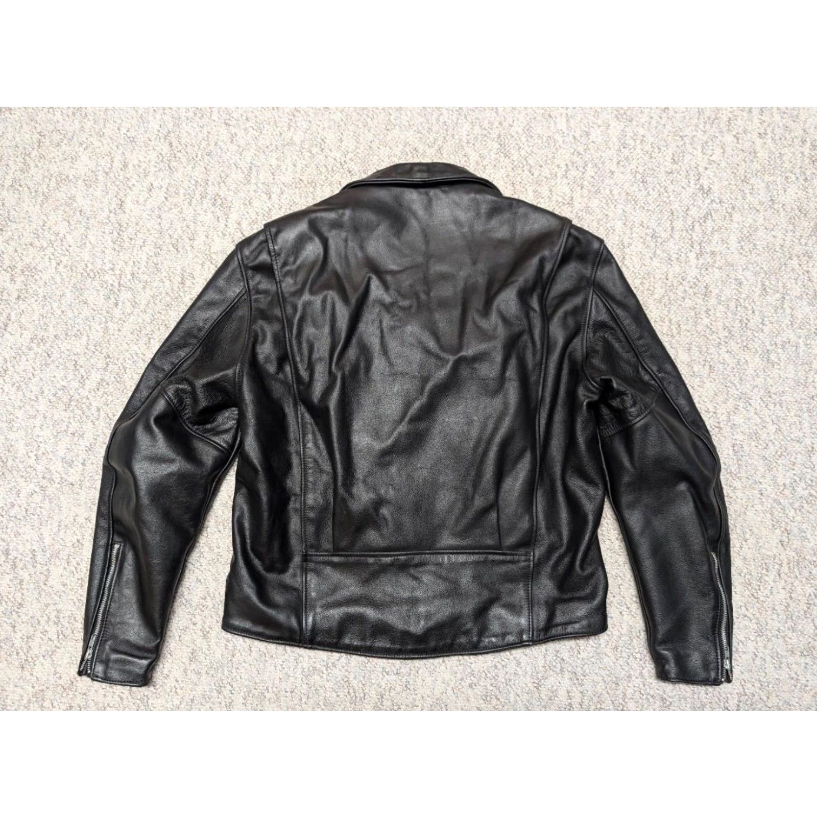 Harley Davidson VINTAGE Harley-Davidson Leather Jacket Mens L Black 44 USA Made Motorcycle Jacket Size US L / EU 52-54 / 3 - 2 Thumbnail