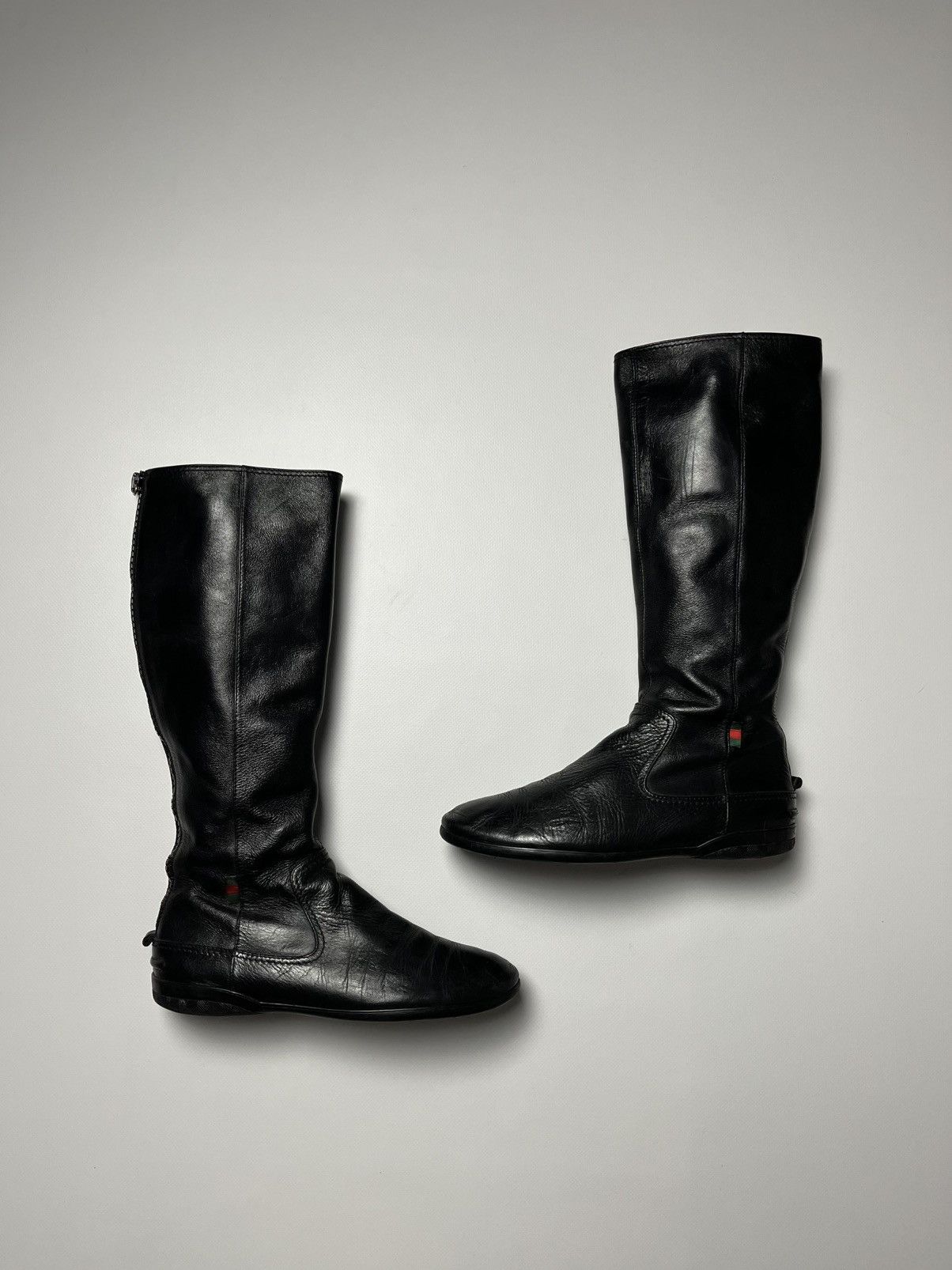 Gucci Gucci leather riding boots black vintage Size US 9 / IT 39 - 1 Thumbnail