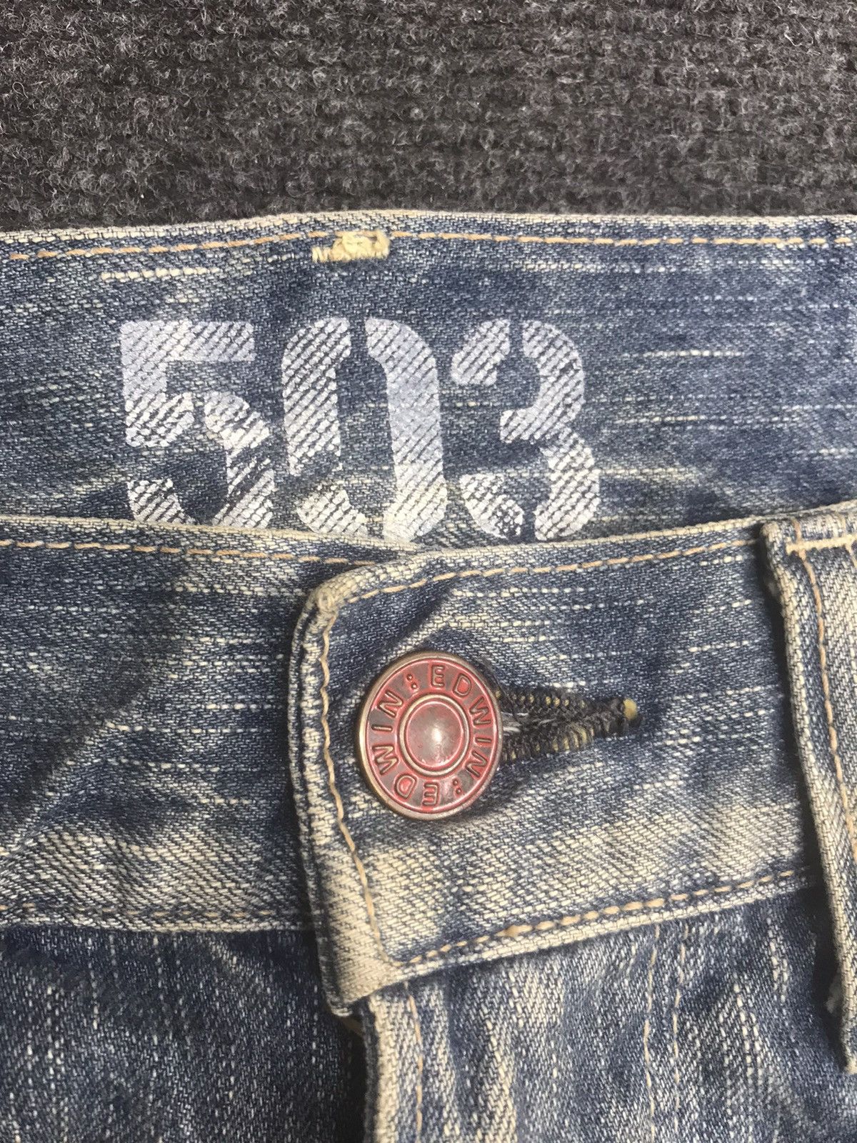 Edwin 💥FLARE💥 EDWIN Rusty Distressed Denim Size US 35 - 12 Thumbnail