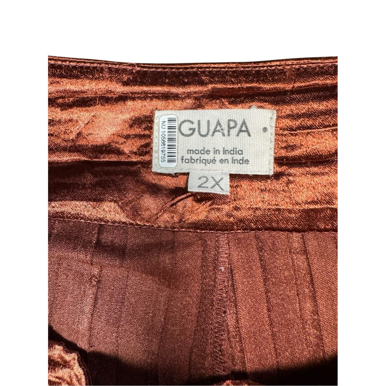 Anthropologie Anthropologie Guapa Naomi Pleated Metallic Pants In Rust Si Size 42" / US 20 - 6 Thumbnail