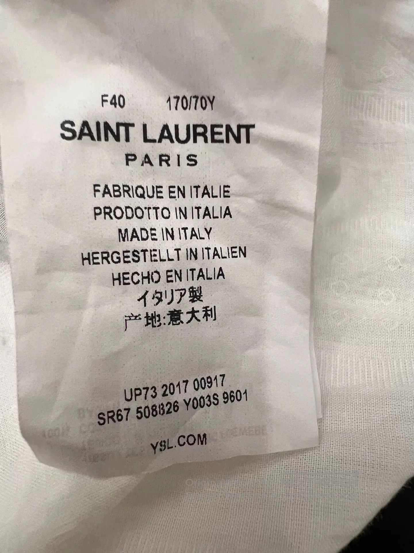 Yves Saint Laurent Saint Laurent White Pullover Shirt. Size US M / EU 48-50 / 2 - 7 Thumbnail