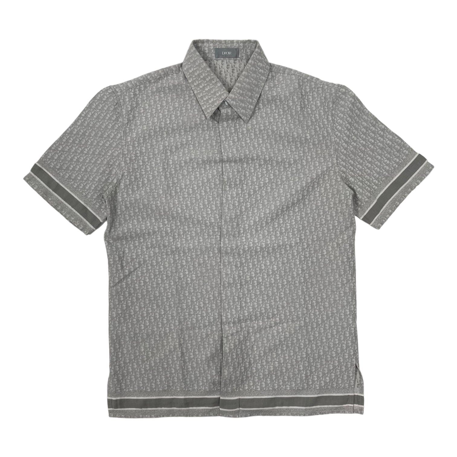 Dior Dior Oblique Short Sleeve Button Up Shirt Grey Beige Size US L / EU 52-54 / 3 - 1 Thumbnail