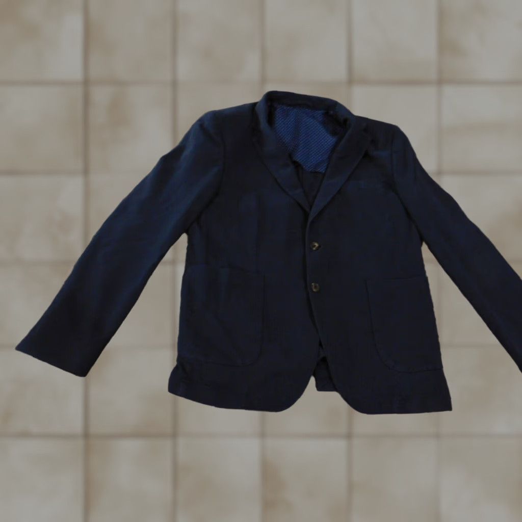 Boden Boden Blazer Jacket 42R Blue Cotton Tweed Business Casual Regular Mens Size 42R - 1 Thumbnail