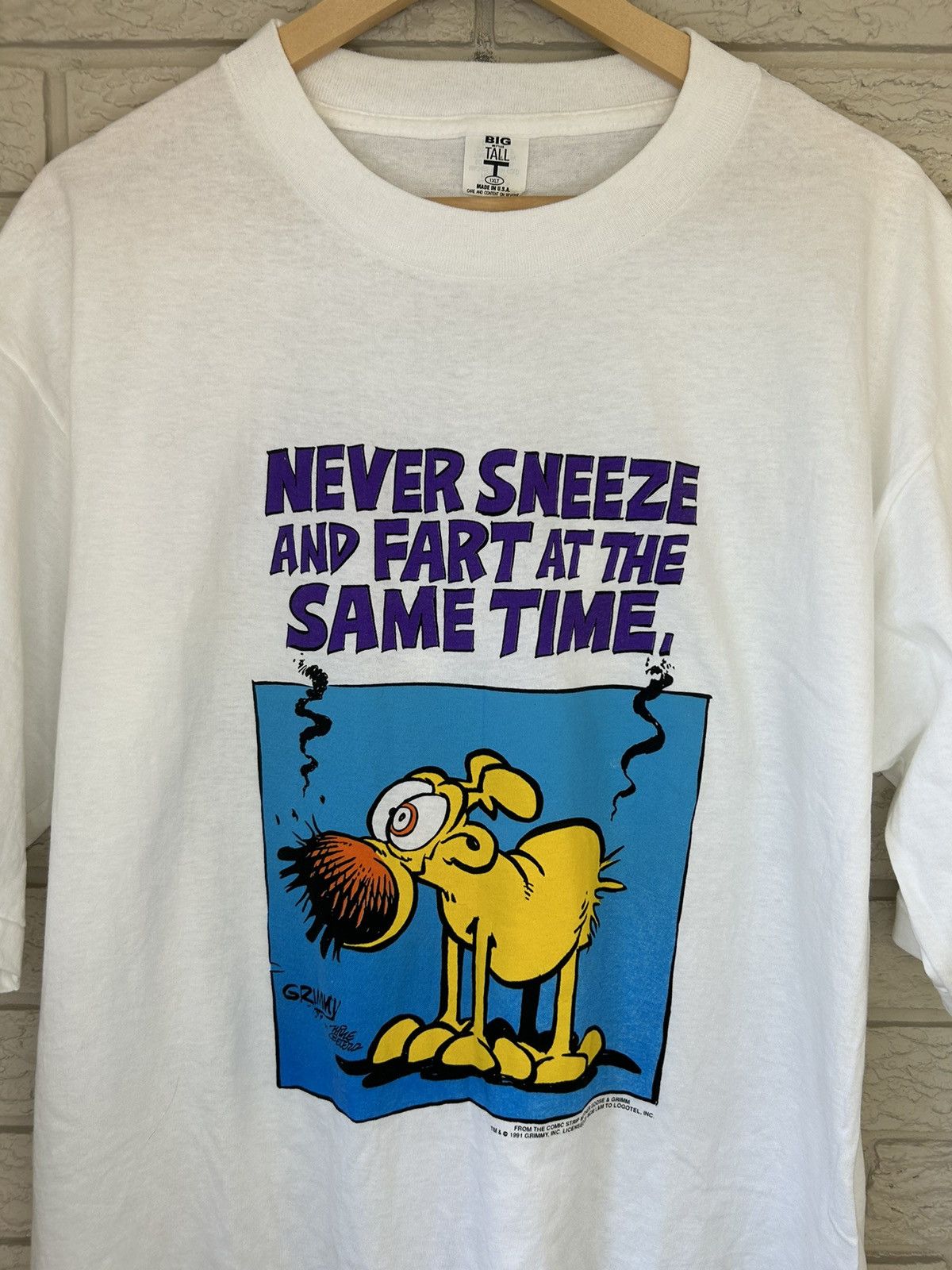Vintage Vintage 1991 Mother Goose & Grimm Humor T Shirt Size US XL / EU 56 / 4 - 2 Thumbnail