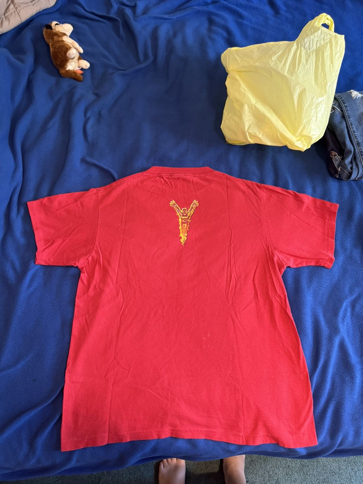 Changes Vintage 90s SINGLE STITCH HUMAN TORCH FROM FANTASTIC 4 movie Size US XL / EU 56 / 4 - 8 Thumbnail