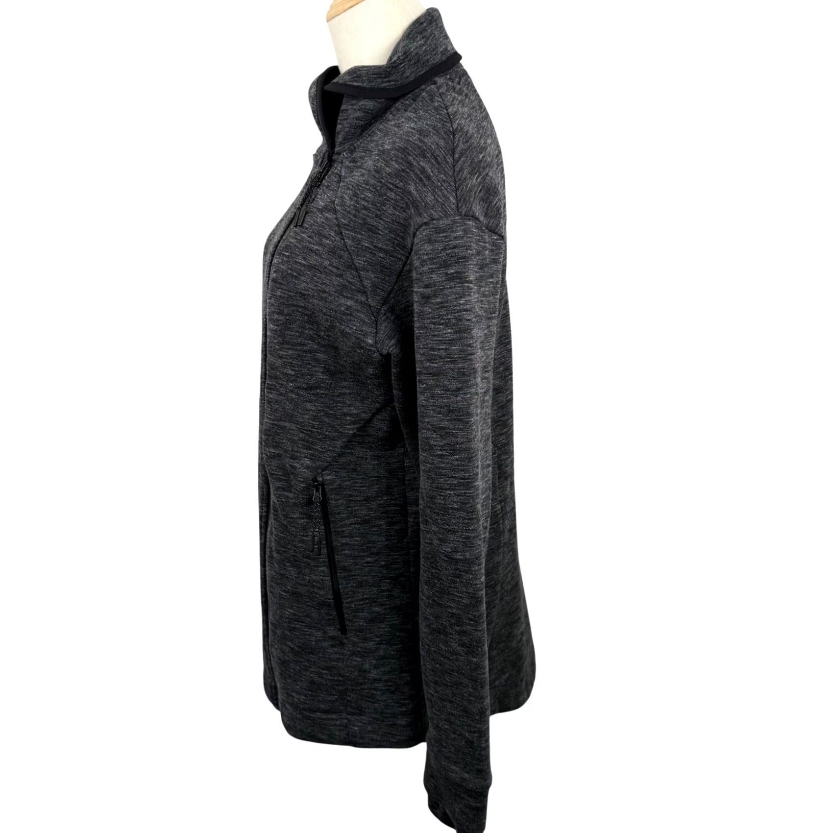 Champion Champion C9 Women M Grey Full Zip Jacket Asymmetrical Funnel Scuba Neck Victory Fleece Size M / US 6-8 / IT 42-44 - 2 Thumbnail
