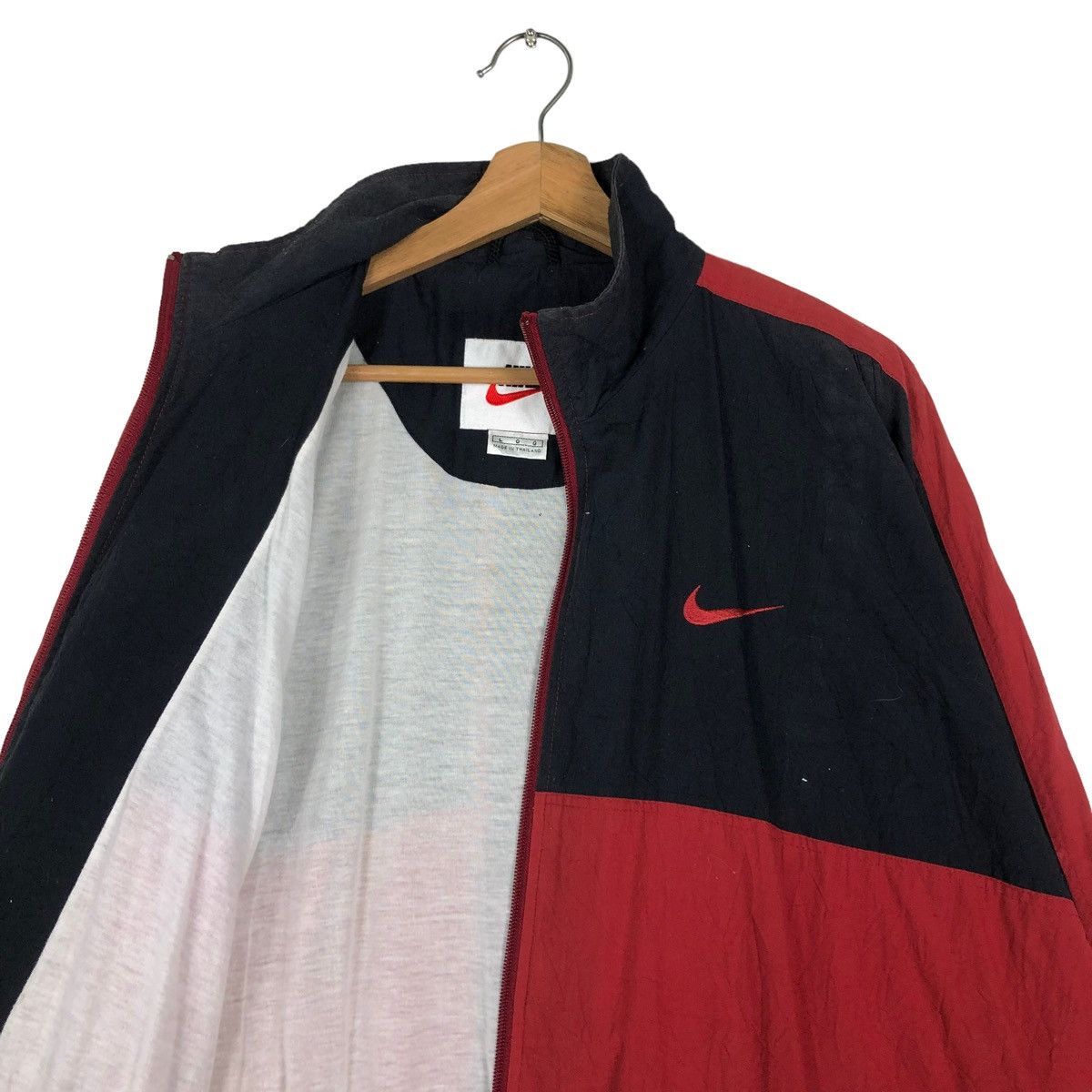 Nike 🔥VINTAGE BOMBER JACKET NIKE CENTRE LOGO BIG SWOOSH Size US L / EU 52-54 / 3 - 12 Thumbnail