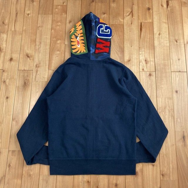Bape BAPE Blue Camo x Navy shark full zip hoodie a bathing ape Size US M / EU 48-50 / 2 - 3 Thumbnail