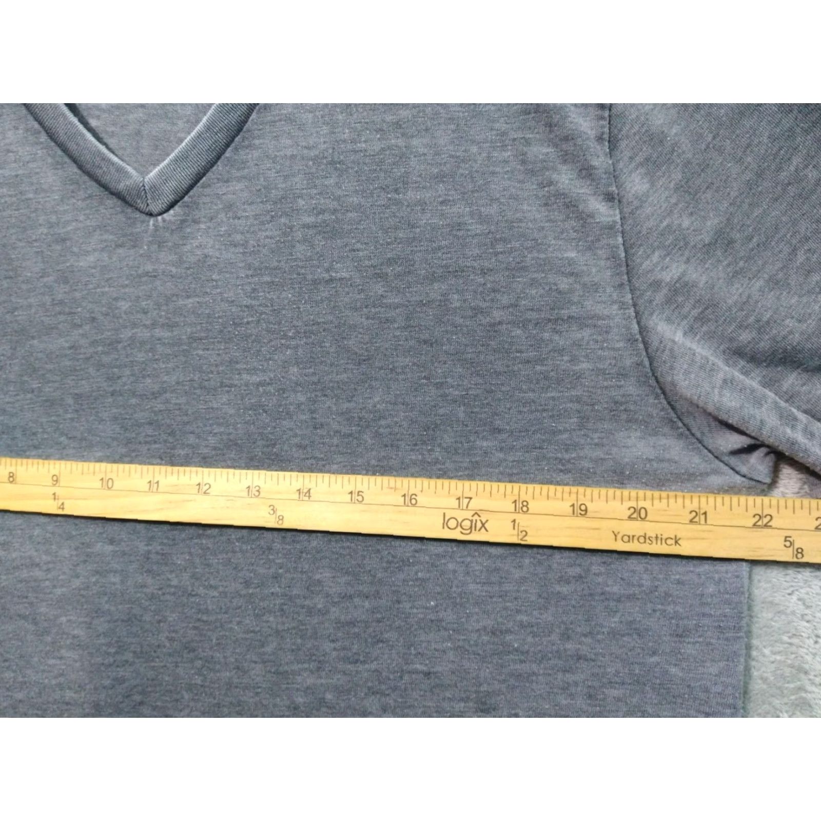 Lucky Brand Lucky Brand Shirt Mens M Gray Venice Burnout Short Sleeve V Neck Regular Knit Cotton Polyester T-Shirt Bre breathable Lightweight Mens Size US M / EU 48-50 / 2 - 4 Thumbnail