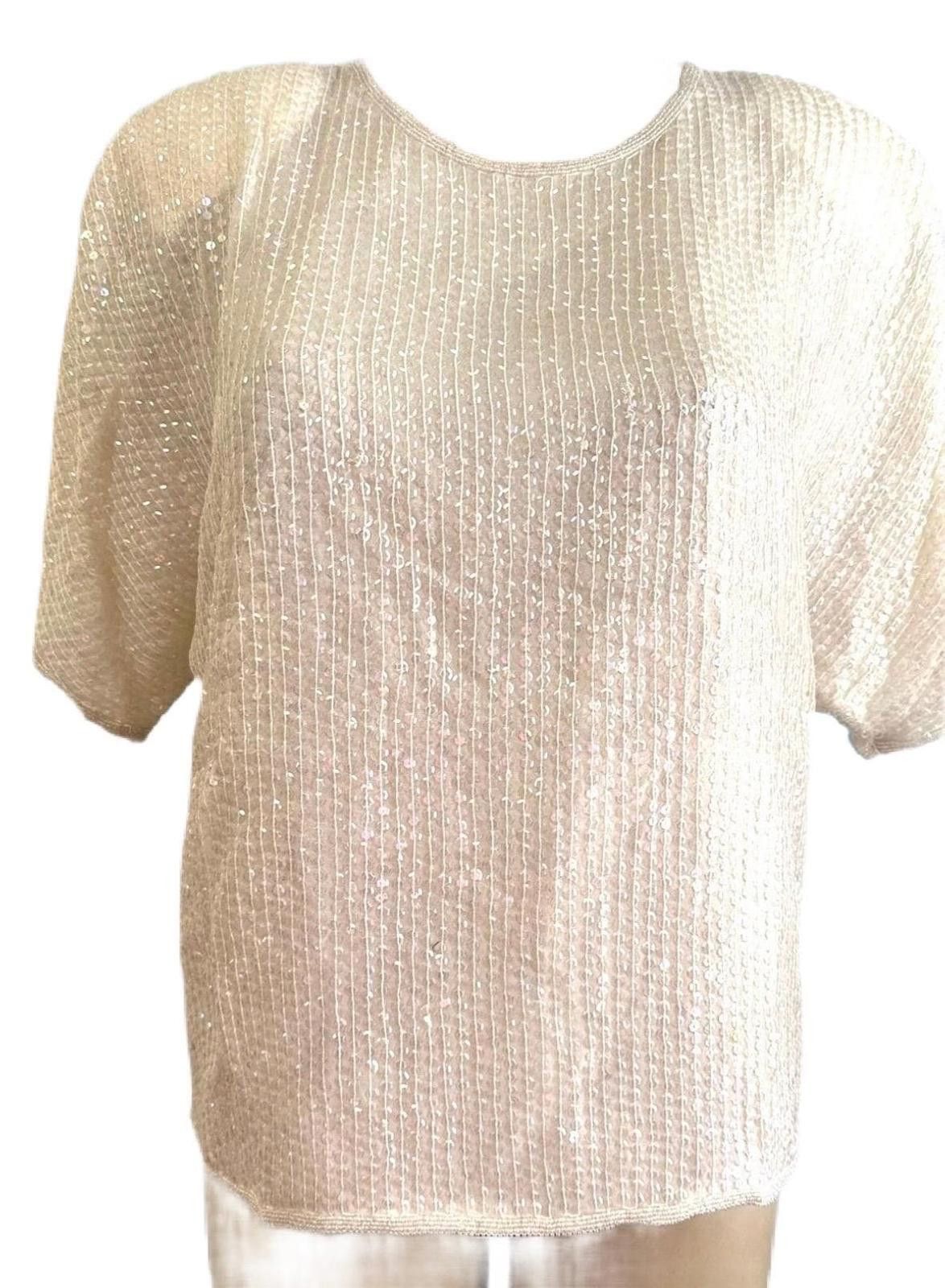 Other Sequin Top Opal White size 18 Size XXL / US 16-18 / IT 52-54 - 1 Thumbnail