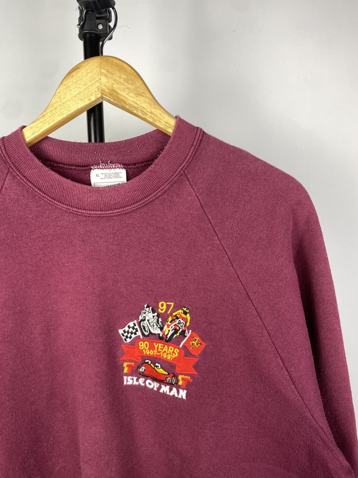 Vintage Isle Of Man vintage 90s sweatshirt crewneck MOTO Y2K Size US XL / EU 56 / 4 - 3 Thumbnail