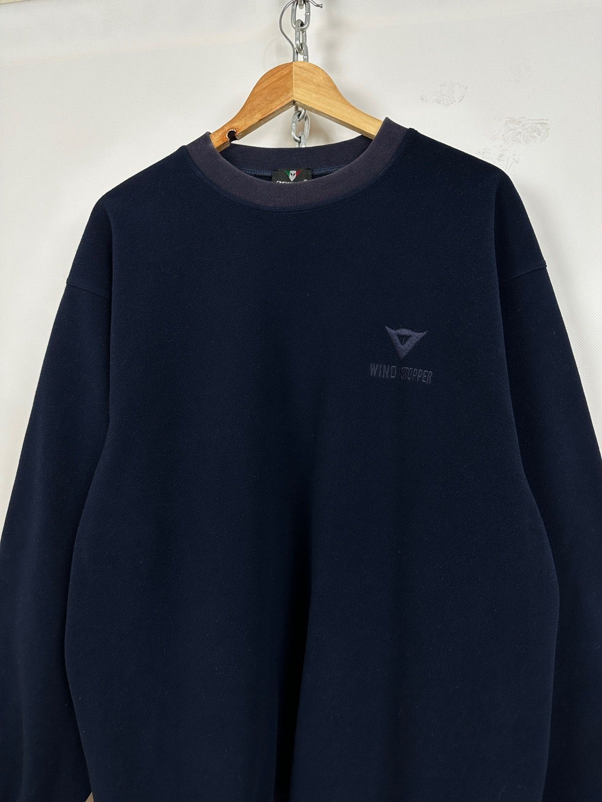 Dainese Vintage Dainese Windstopper Navy Blue Fleece Sweatshirt Size US XL / EU 56 / 4 - 2 Thumbnail