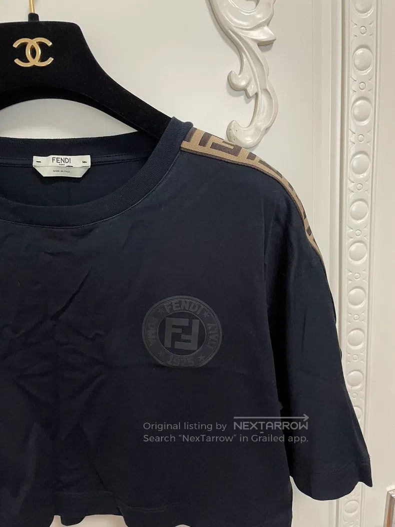 Fendi Fendi Short Sleeve T-Shirt, Black and White, White with Cu Size S / US 4 / IT 40 - 4 Thumbnail