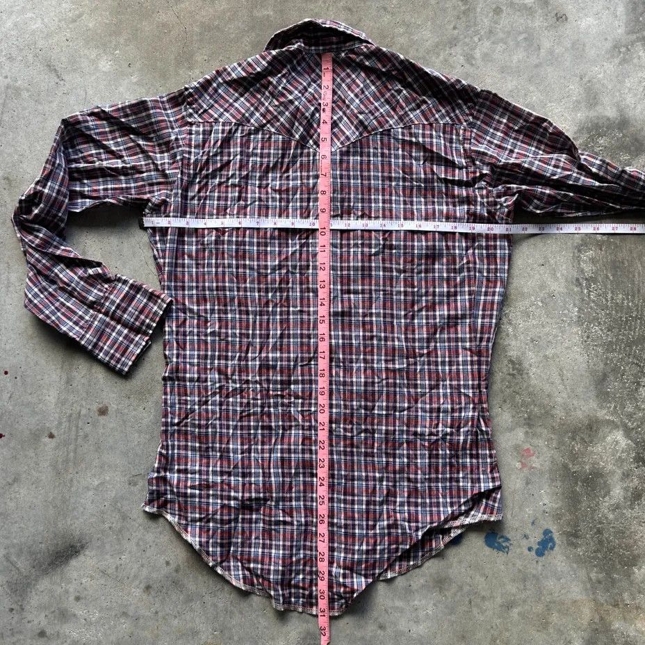 Wrangler Vintage 70s Wrangler Western Plaid Ruby Snap Button Shirt Size US M / EU 48-50 / 2 - 7 Thumbnail