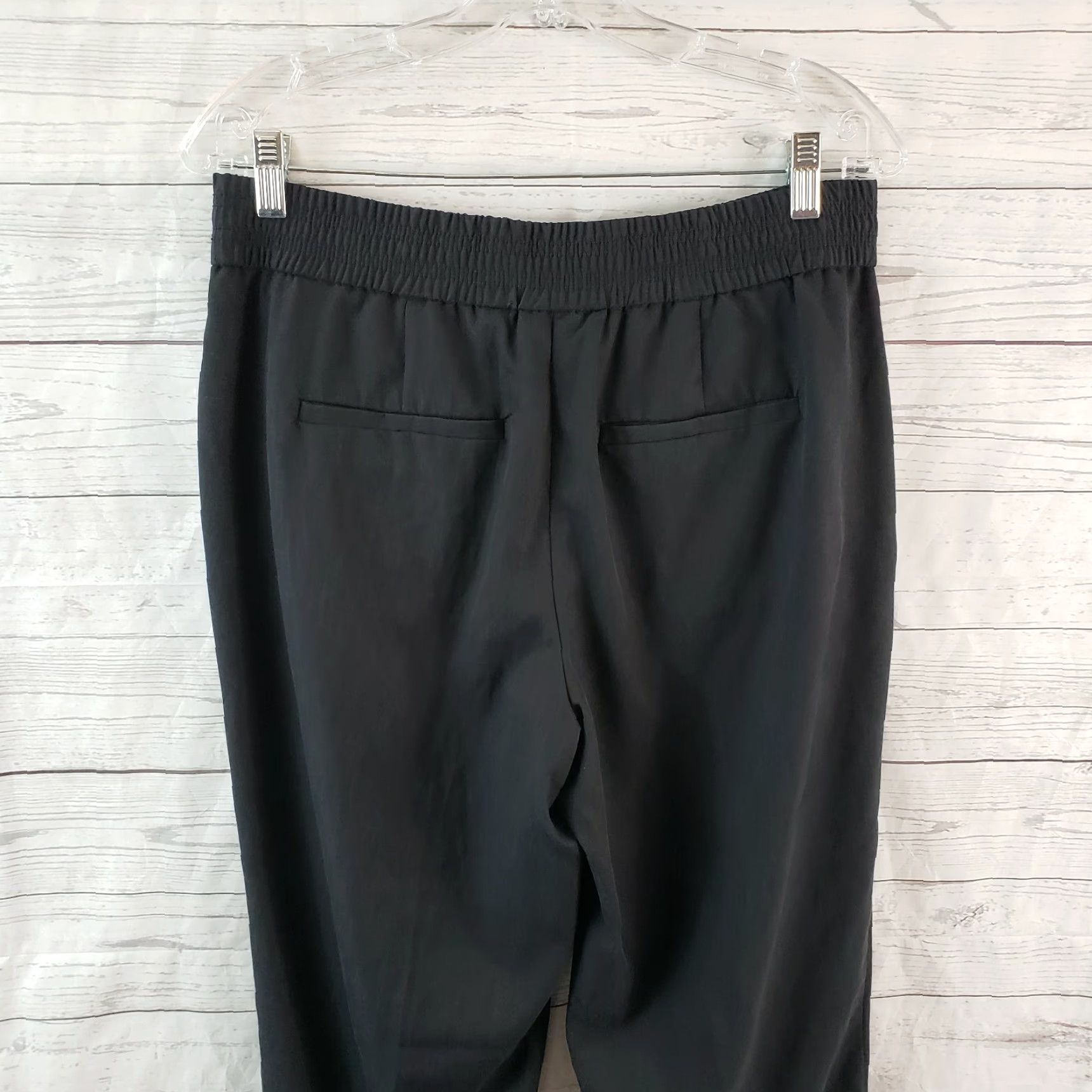Vintage Chico's Womens Pull On Pants Sz 8 Black Tencel Blend Cuffed Mid Rise Pants Size 30" / US 8 / IT 44 - 4 Thumbnail