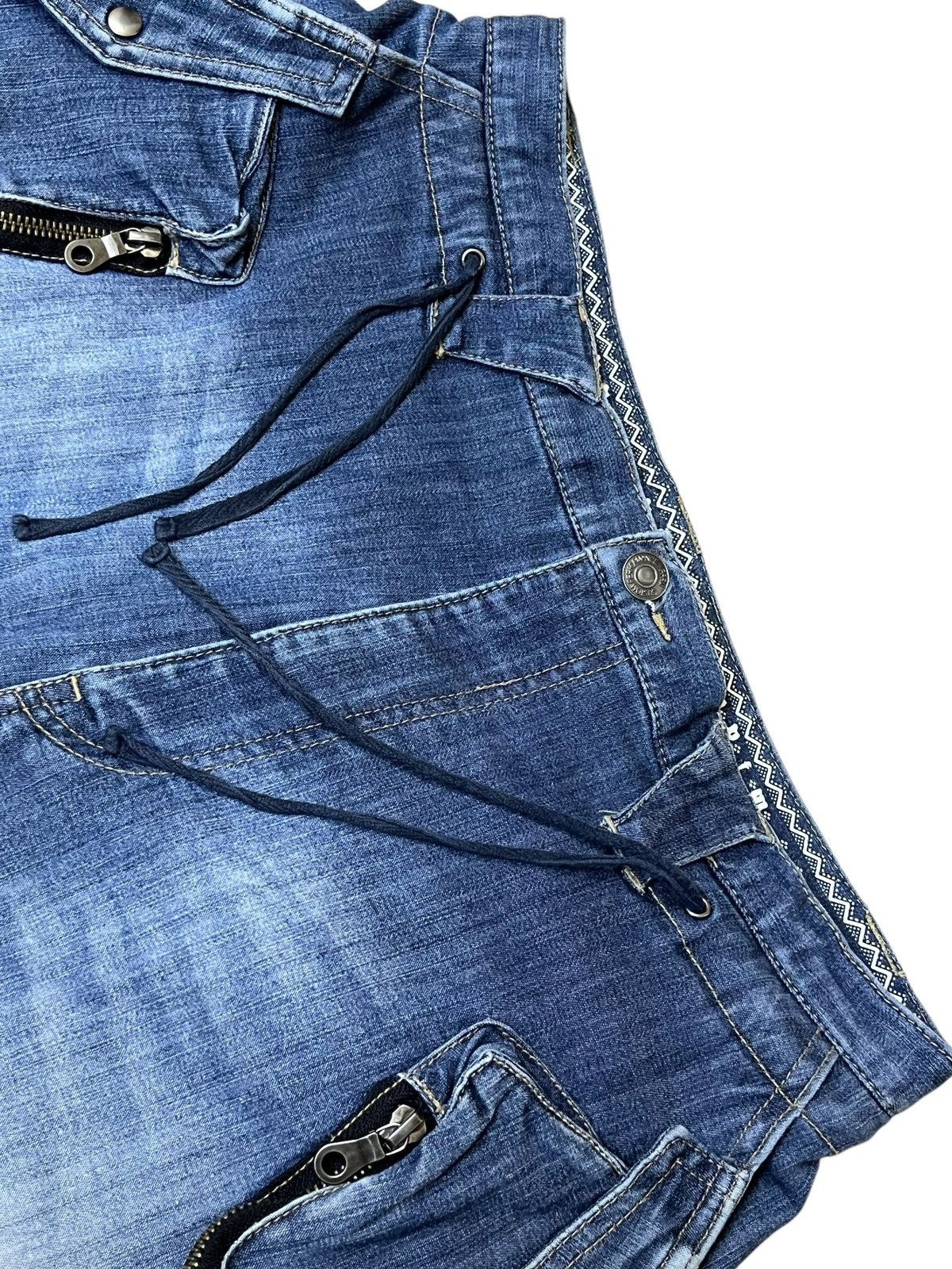 PPFM SICK🔥JAPANESE BRAND PPFM DROP CROTCH MULTIPOCKET JEANS Size US 33 - 6 Thumbnail