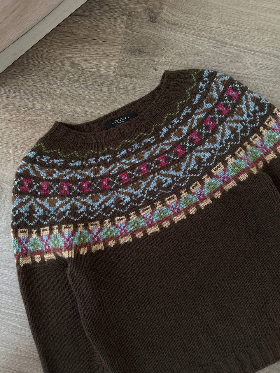 Max Mara × Vintage Vintage Max Mara Brown Wool Sweater Size M / US 6-8 / IT 42-44 - 7 Thumbnail
